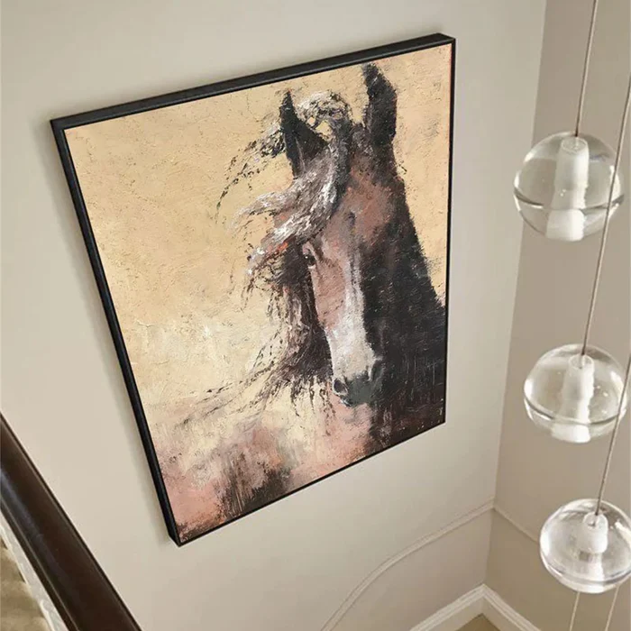 Abstract Animal Art Horse Texture Wall Art #AT012