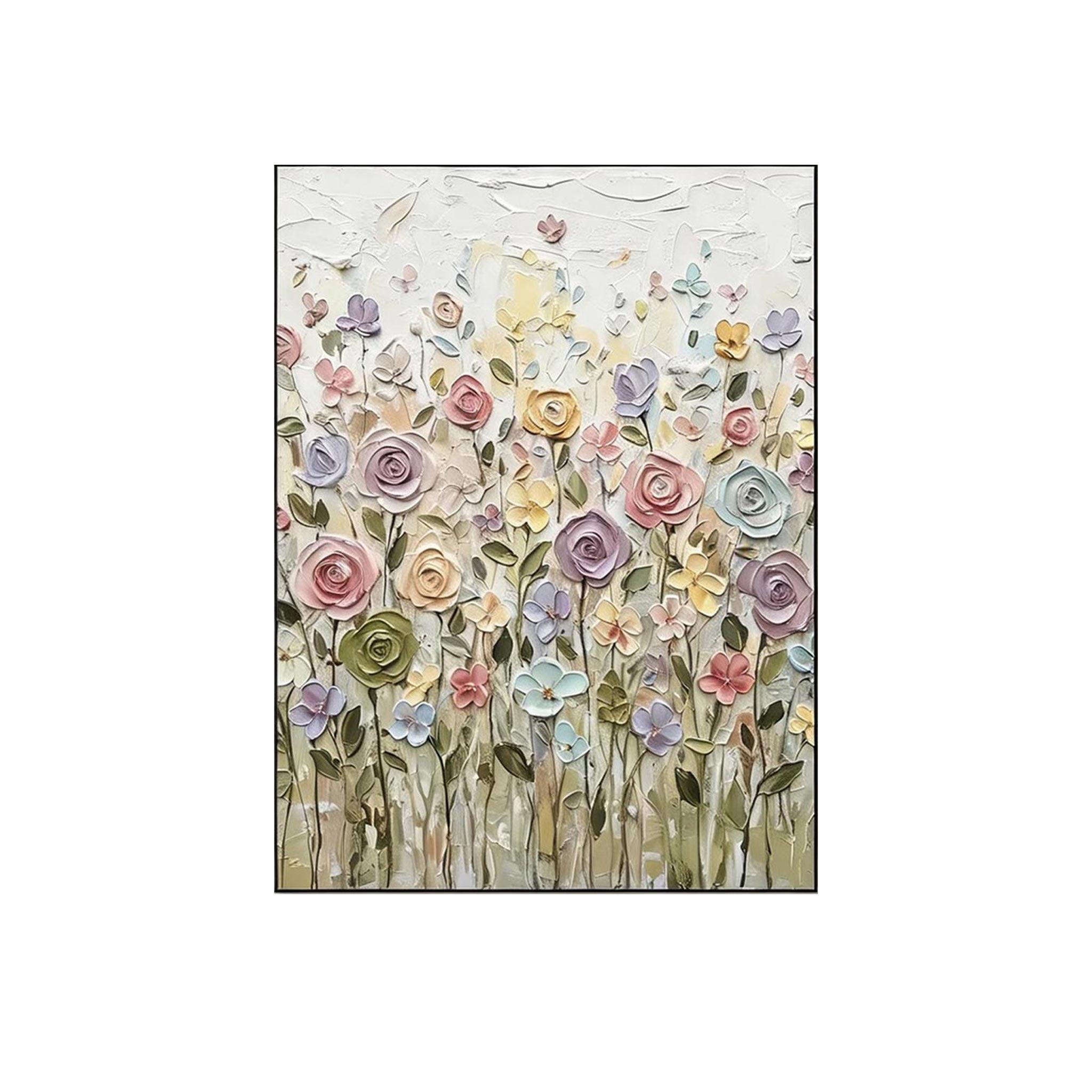 Pastel Floral Garden Wall Art #FL035