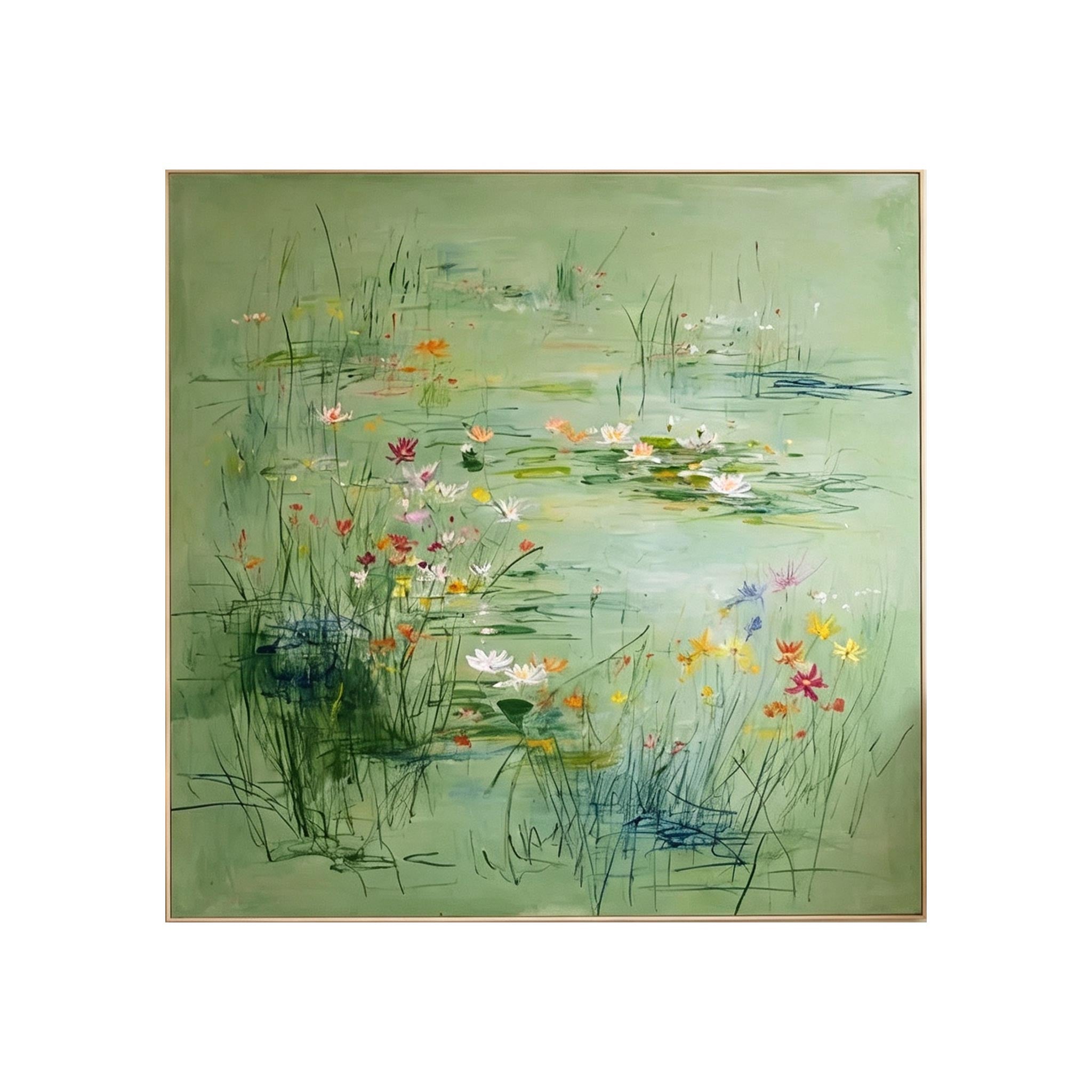 Green Pond Floral Wall Art #LS013