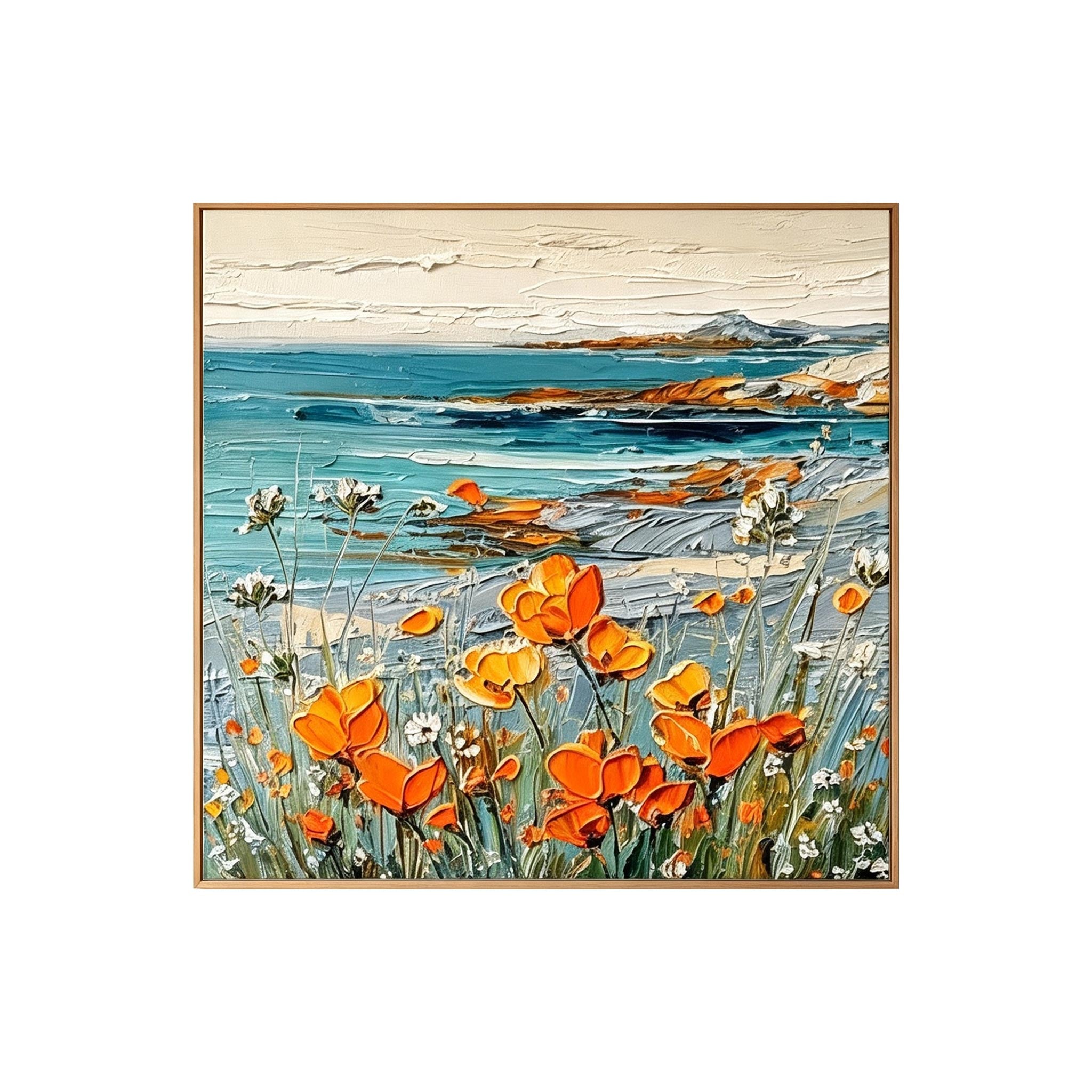Coastal Wildflower Landscape Wall Art #LS010