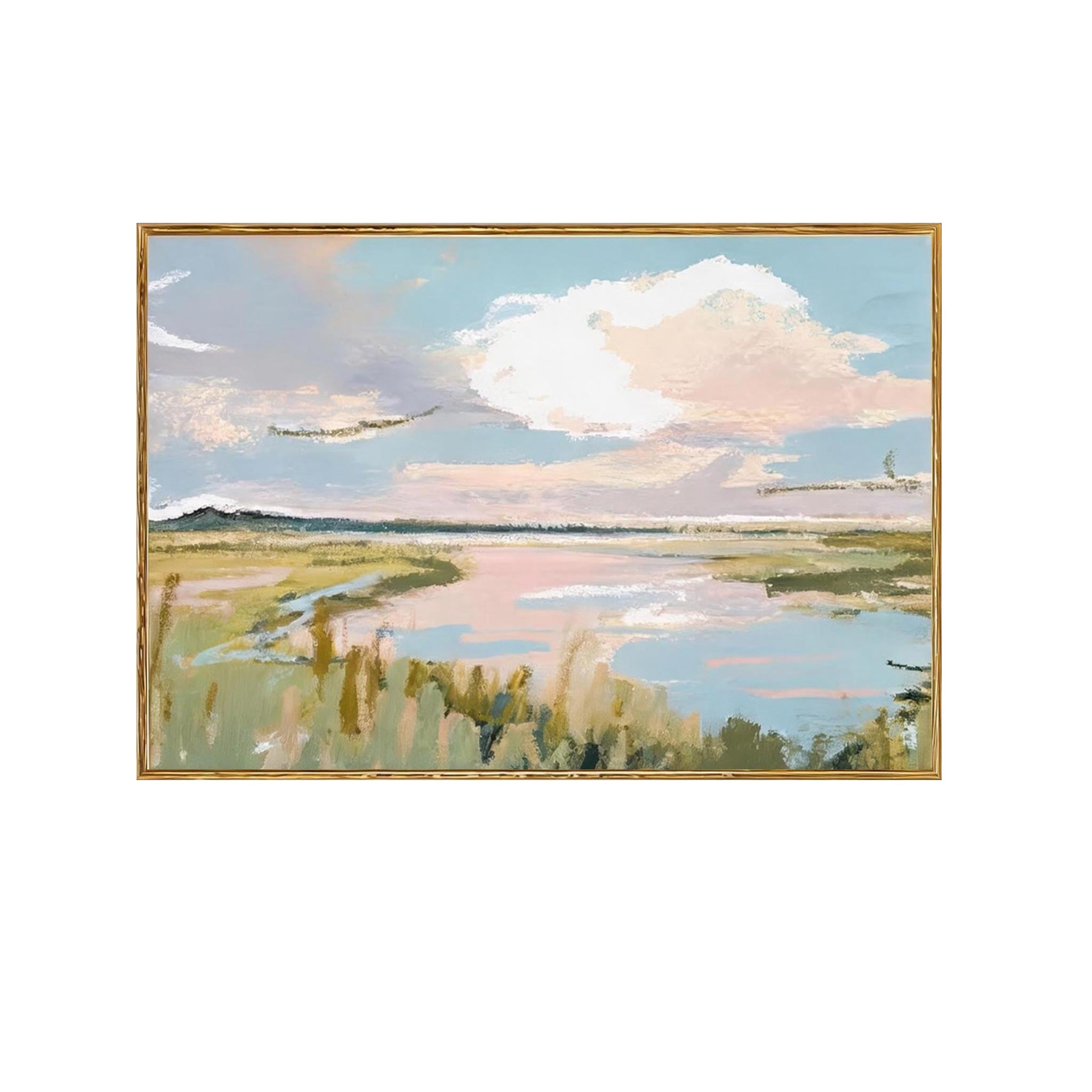 Tranquil Coastal Marsh Wall Art #PL003