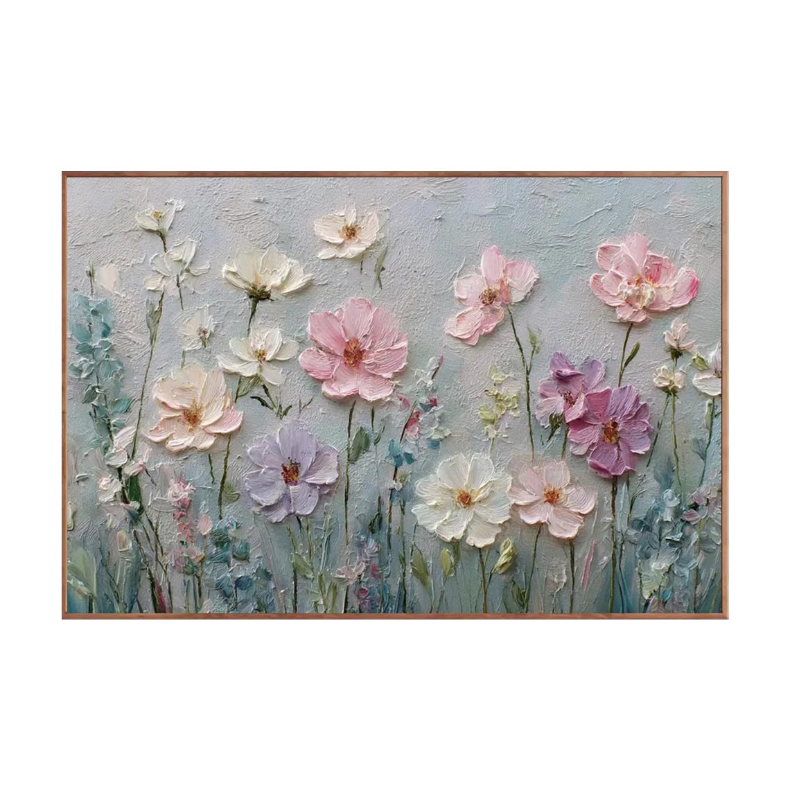 Pastel Wildflower Meadow Wall Art #FL063