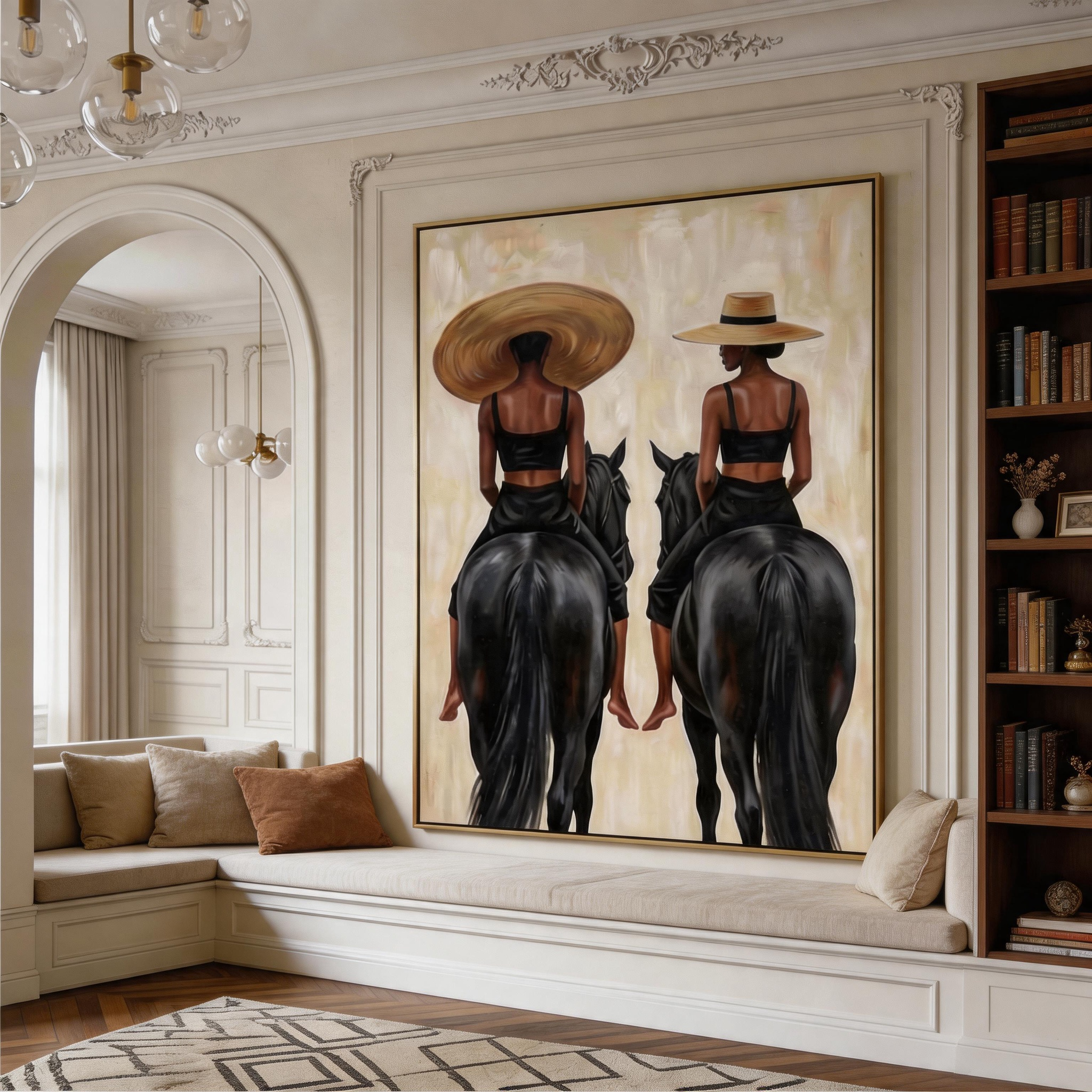 Vintage Americana Art | Golden Saddle Poise GP001