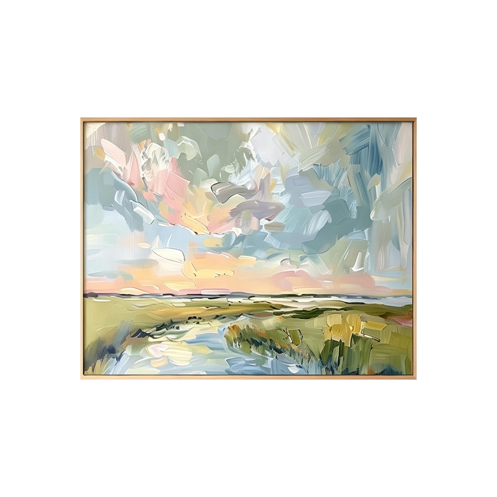 Soft Abstract Landscape Wall Art #LS026