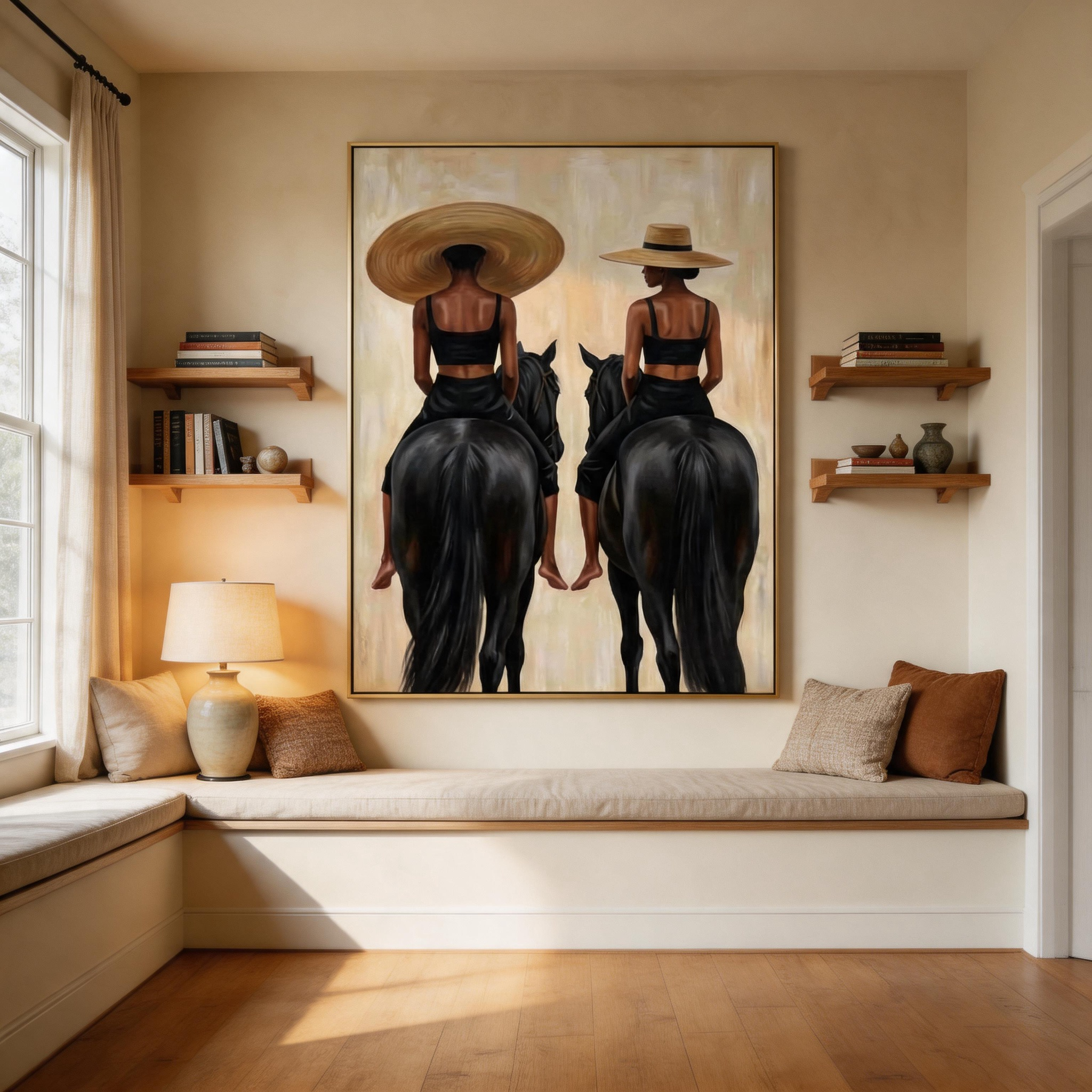 Vintage Americana Art | Golden Saddle Poise GP001