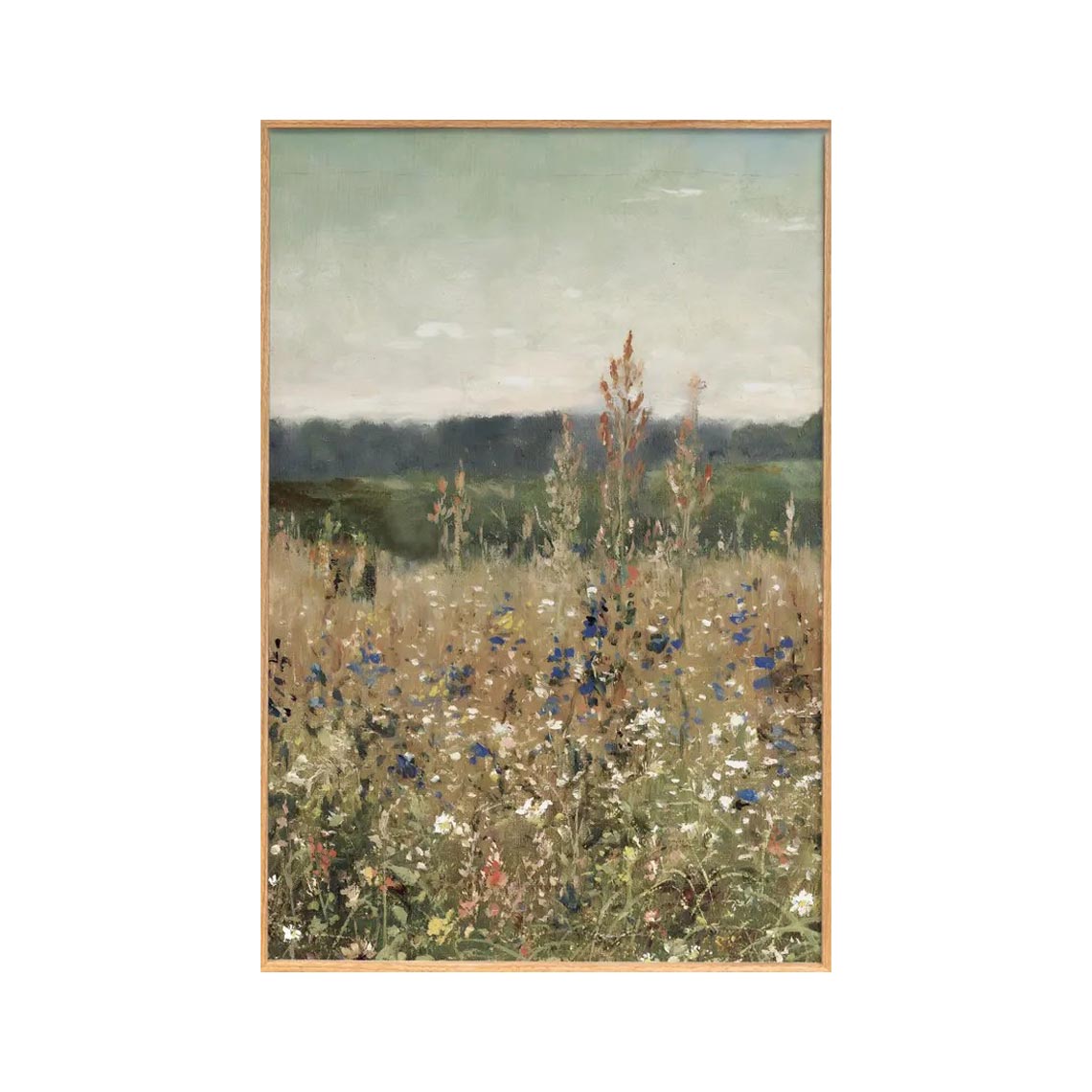 Muted Wildflower Meadow Wall Art #FL068