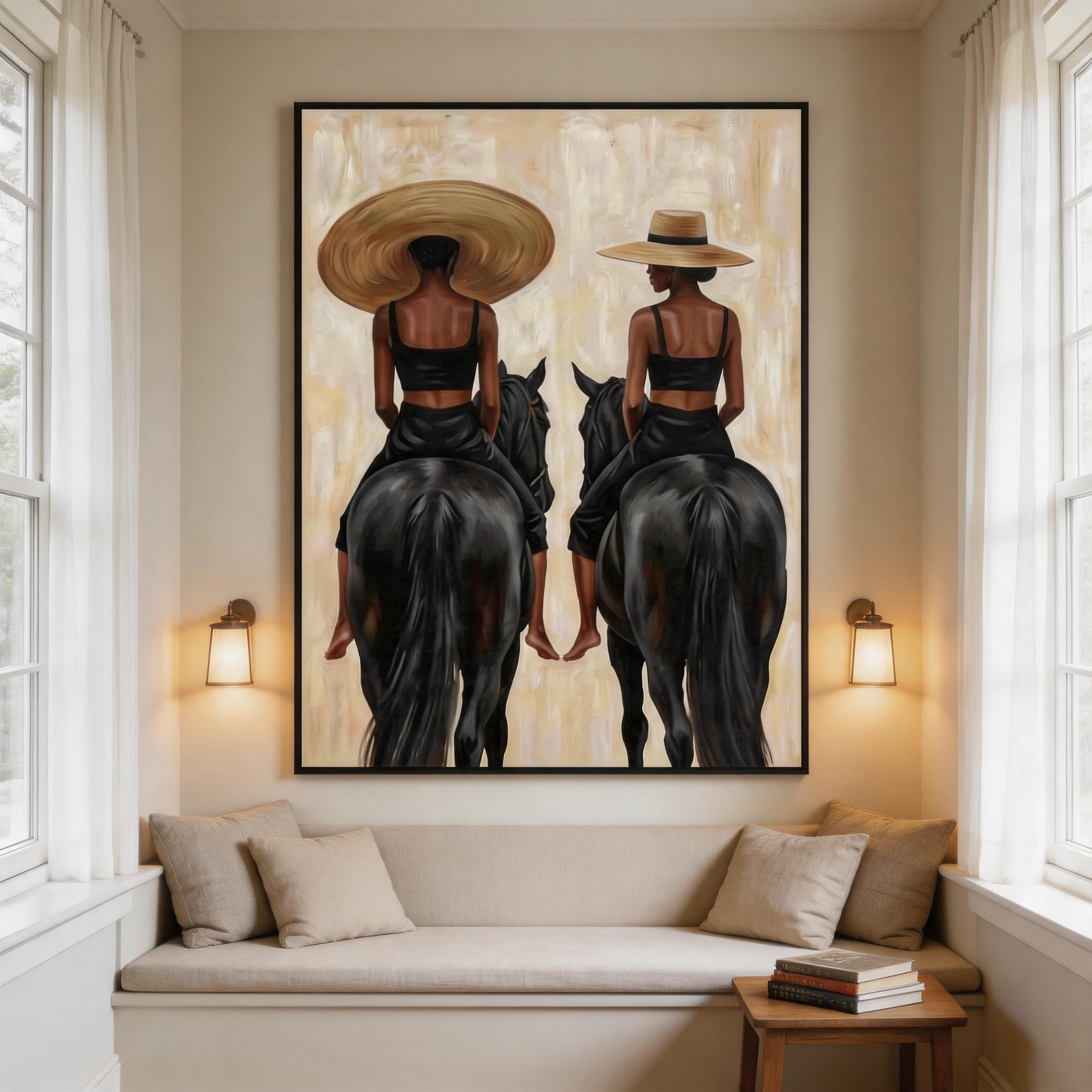 Vintage Americana Art | Golden Saddle Poise GP001