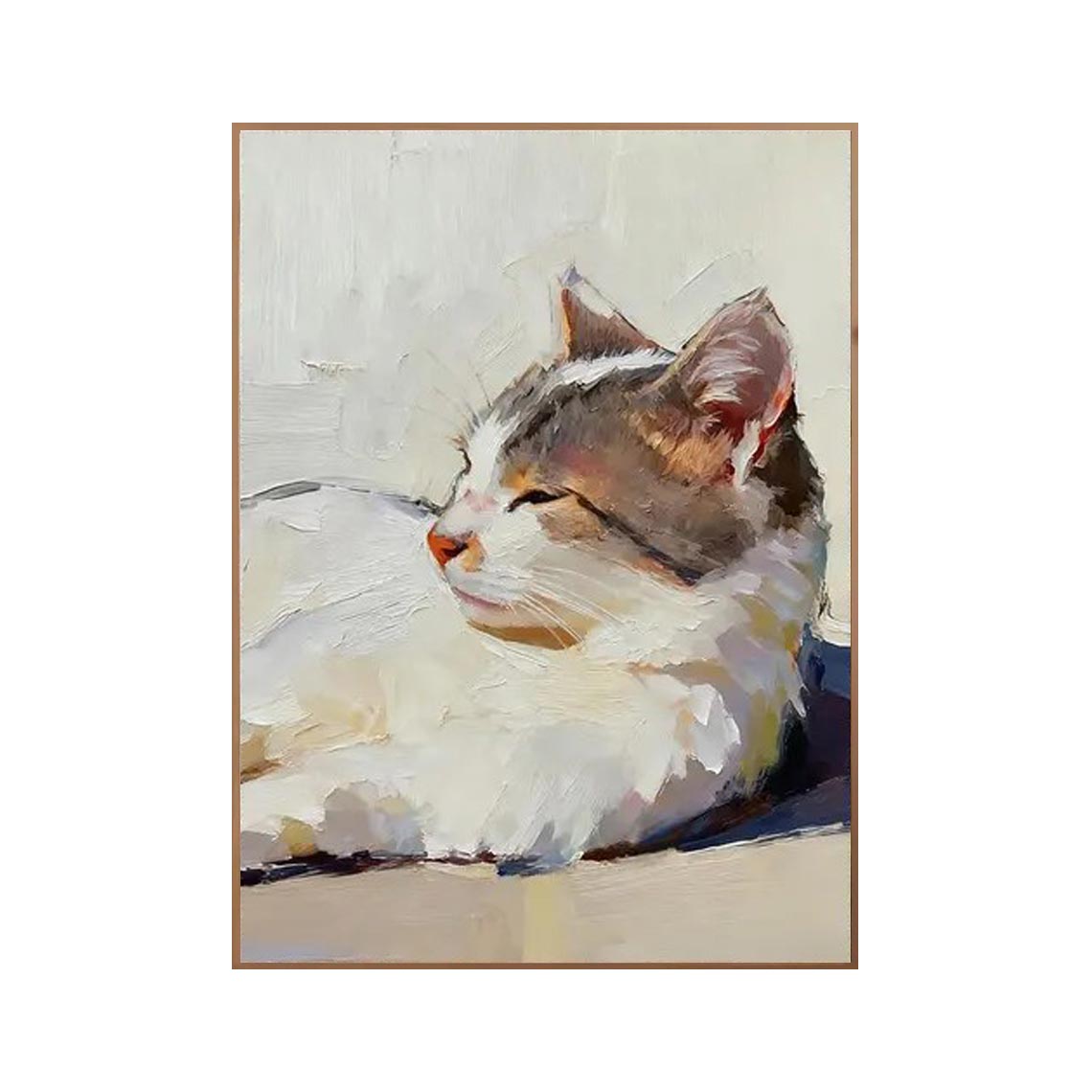 Relaxing Cat Portrait Wall Art #AN019