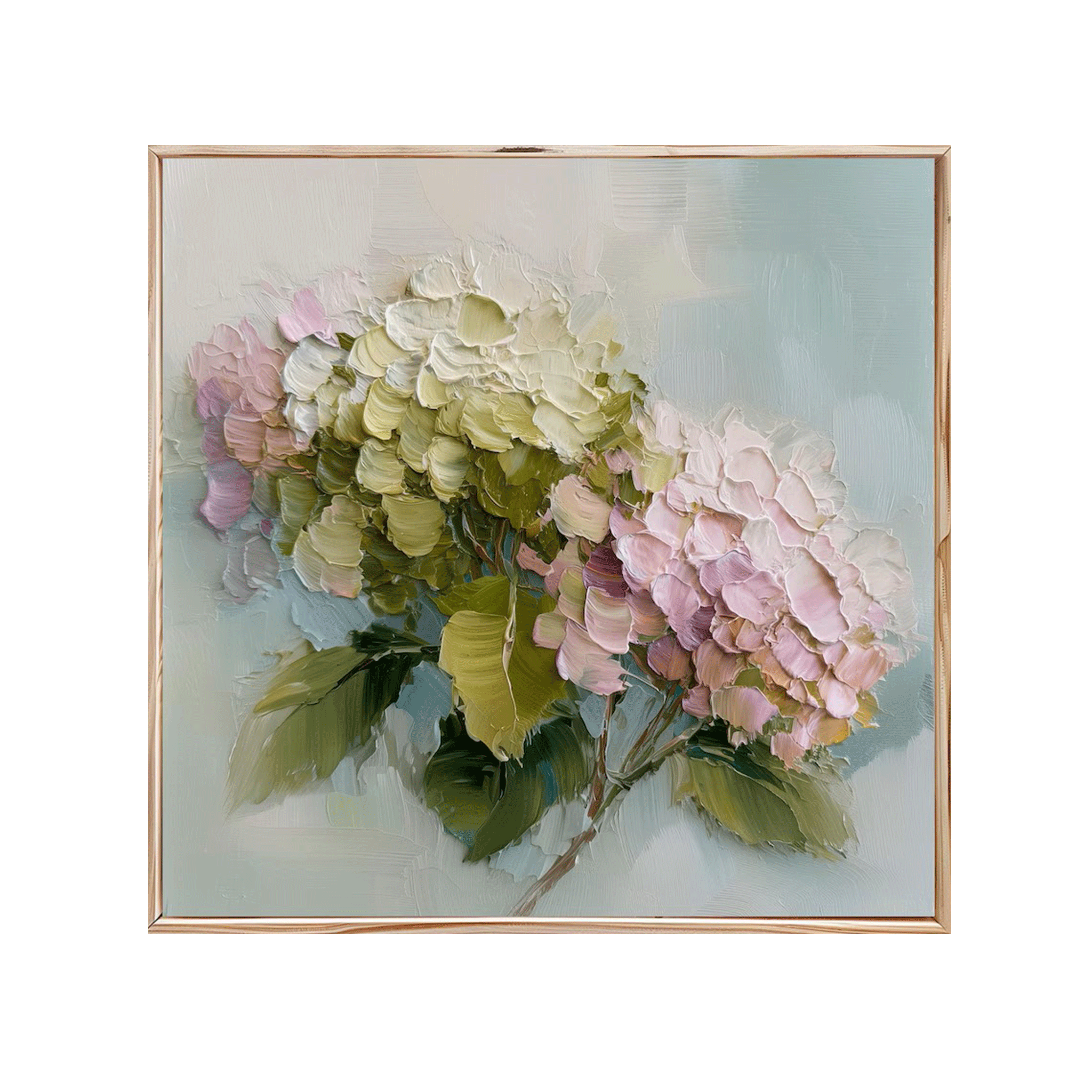 Textured Hydrangea Floral Wall Art #FL065