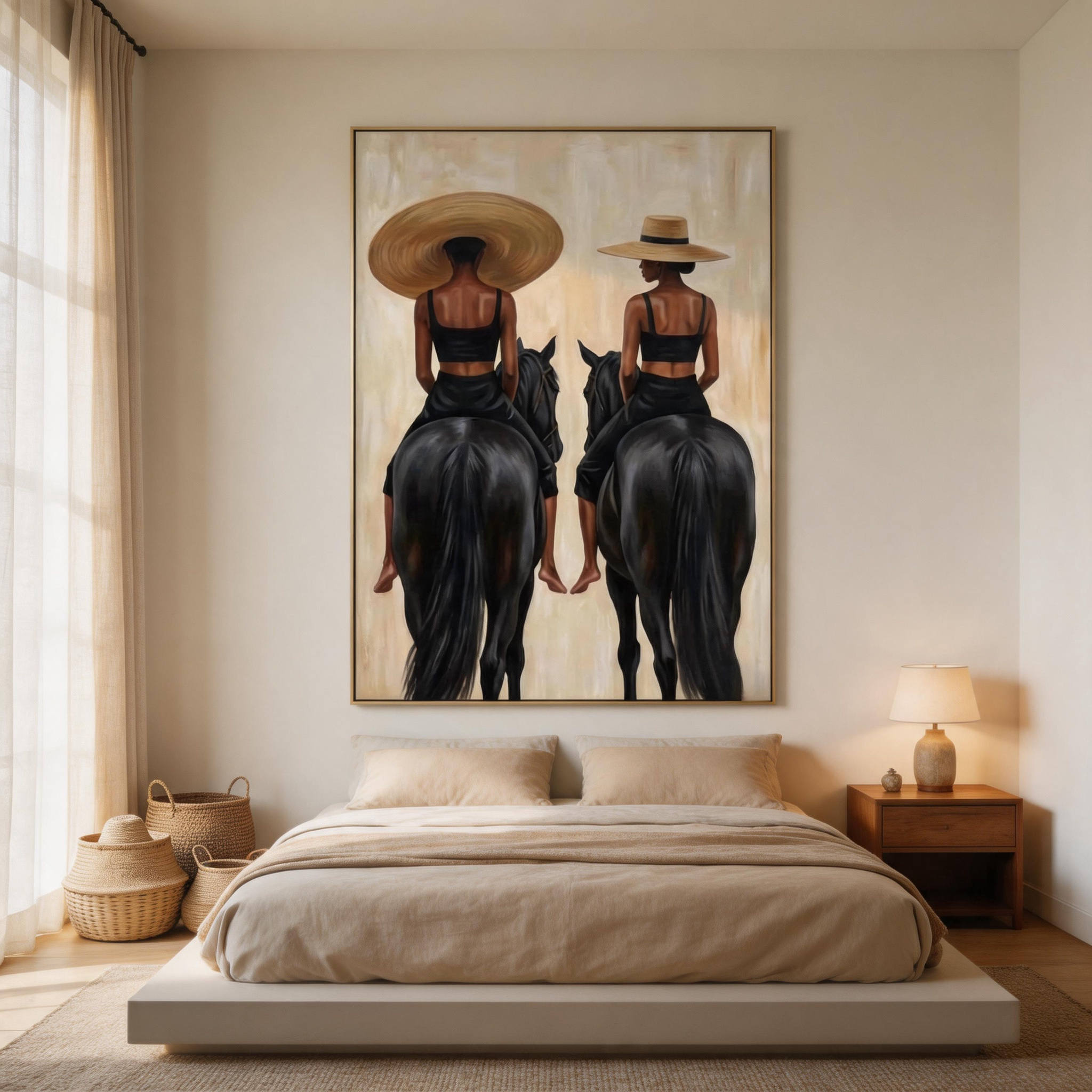 Vintage Americana Art | Golden Saddle Poise GP001
