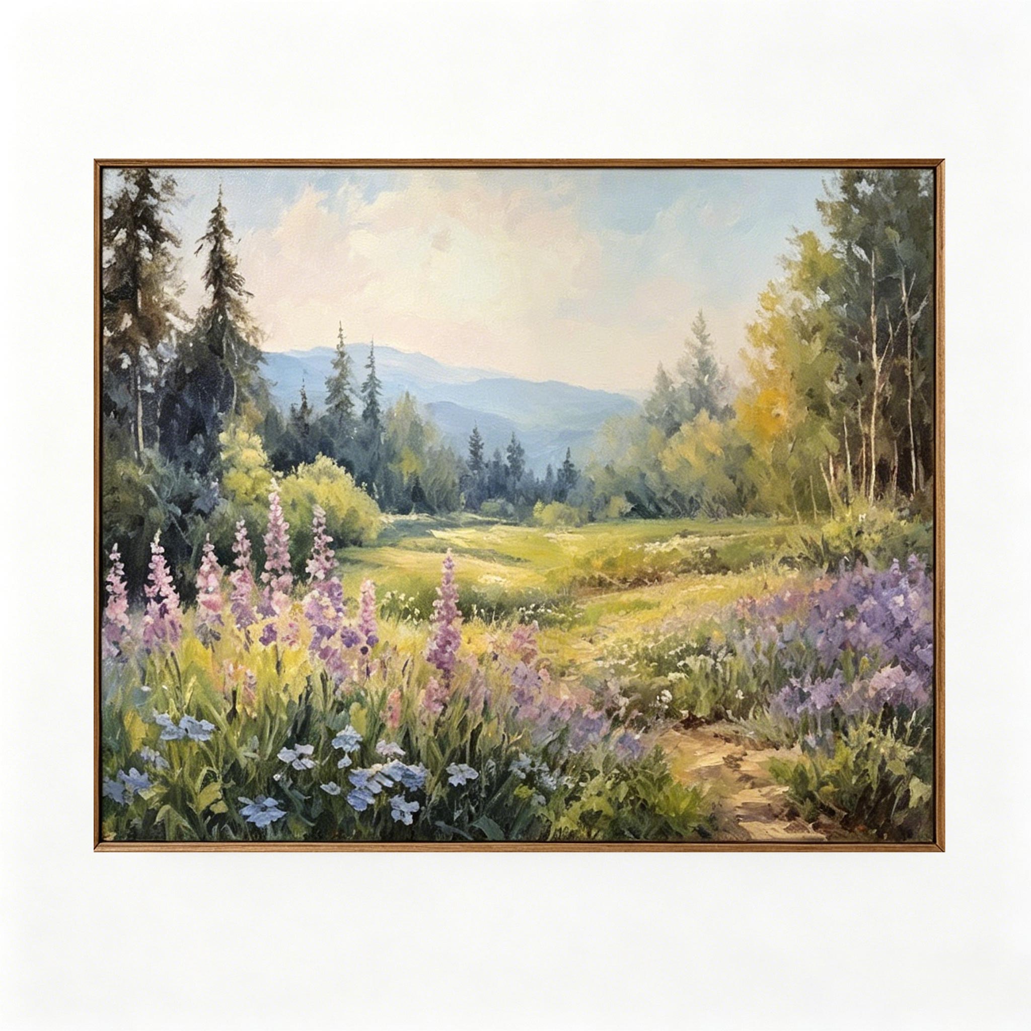 Wildflower Valley Landscape Wall Art #FL025