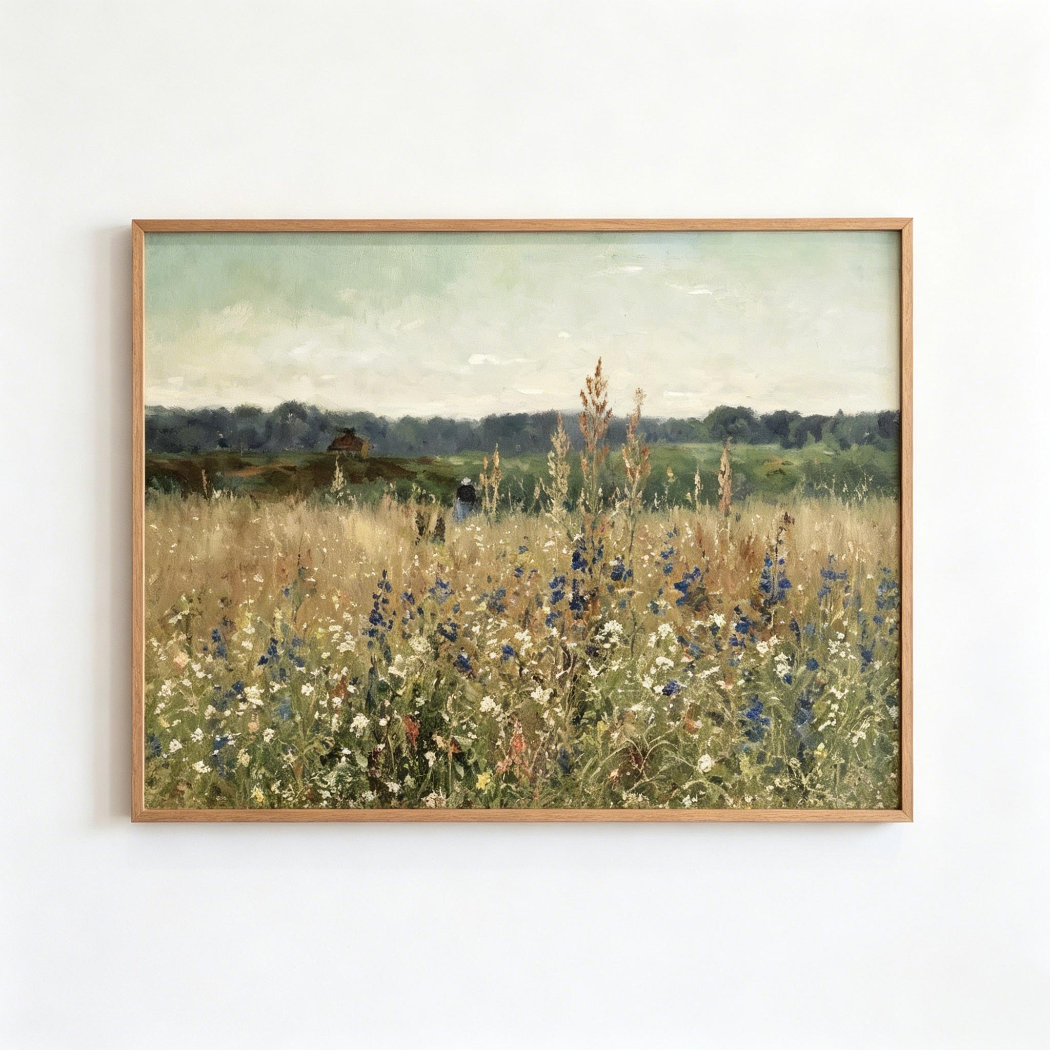 Wildflower Meadow Landscape Wall Art #FL026