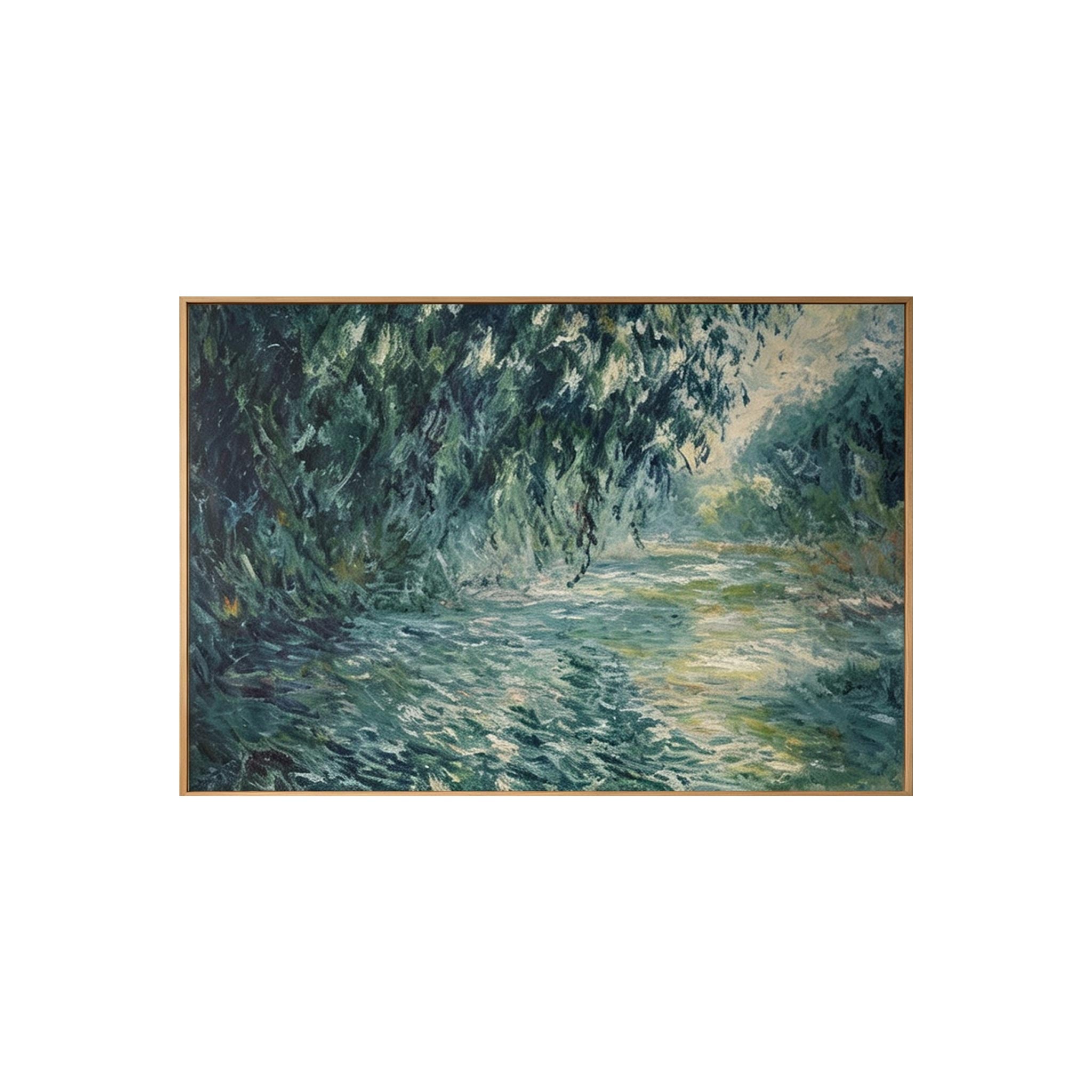 Impressionist River Landscape Wall Art #LS028