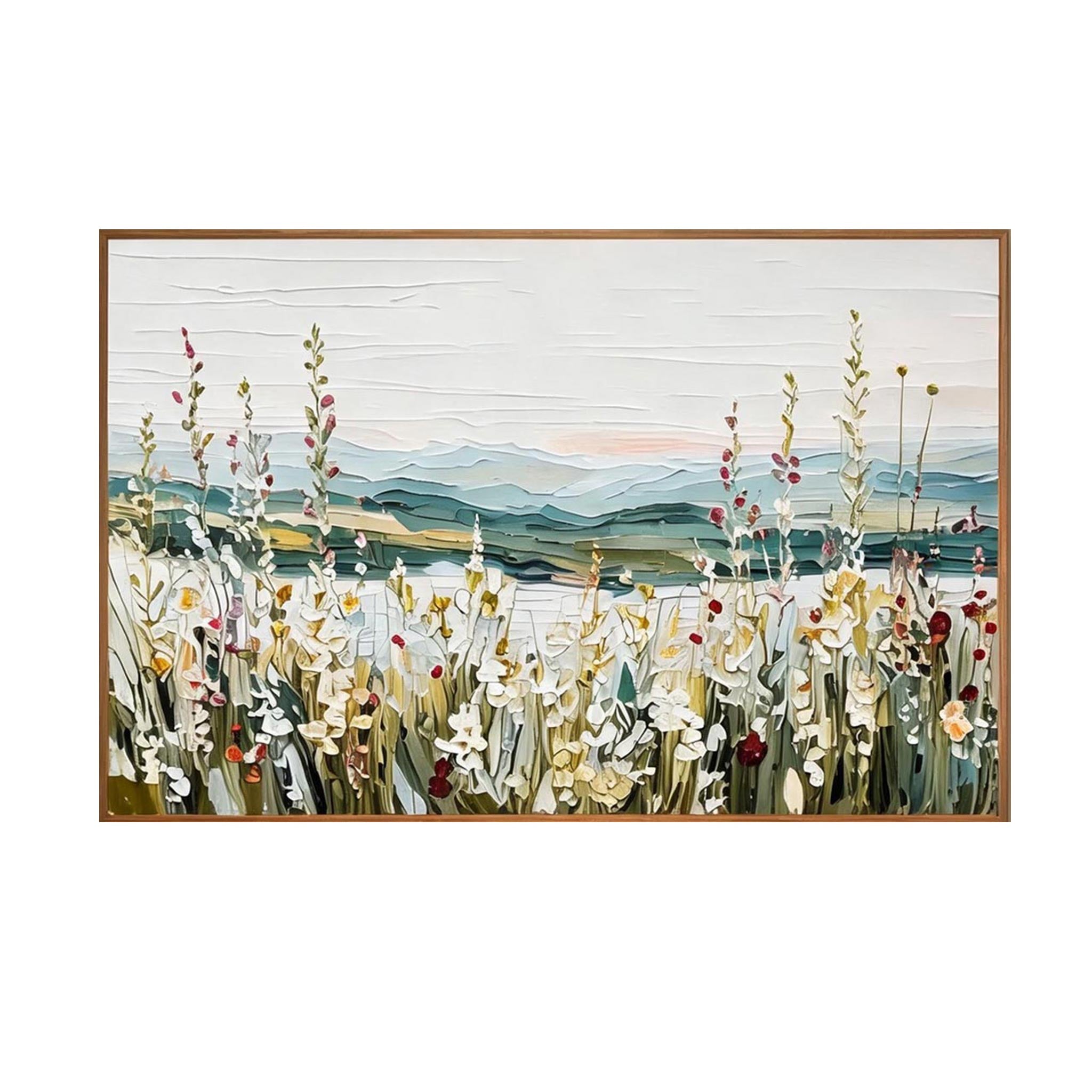 Wildflower Lake Landscape Wall Art #FL028