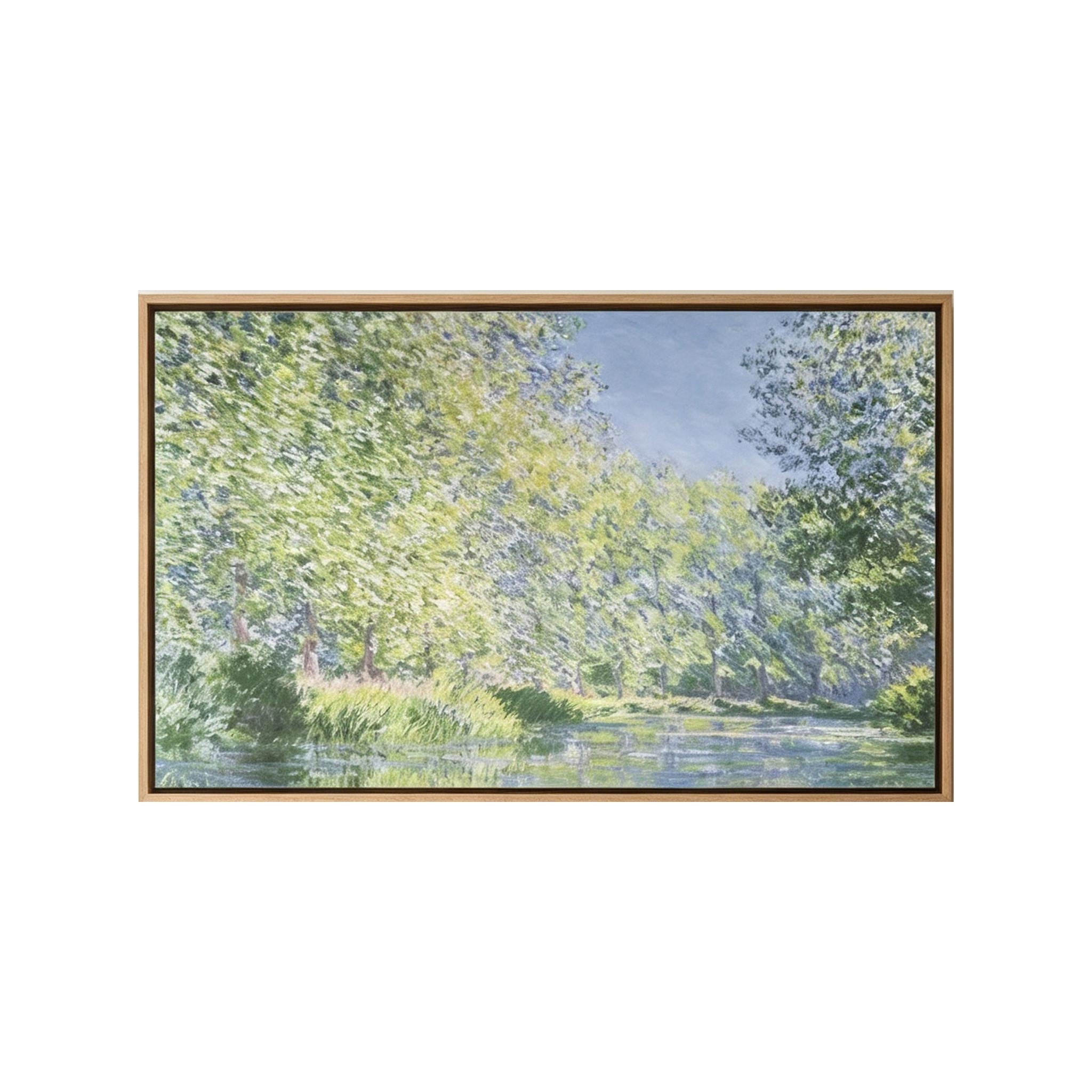 Sunlit River Landscape Wall Art #LS024