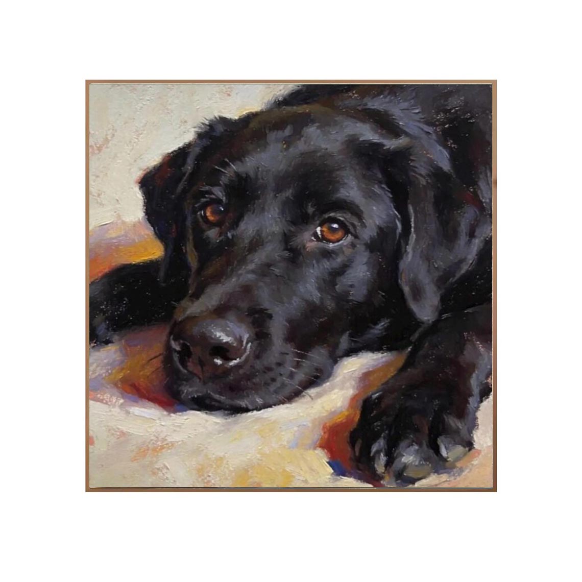 Black Labrador Portrait Wall Art #AN032