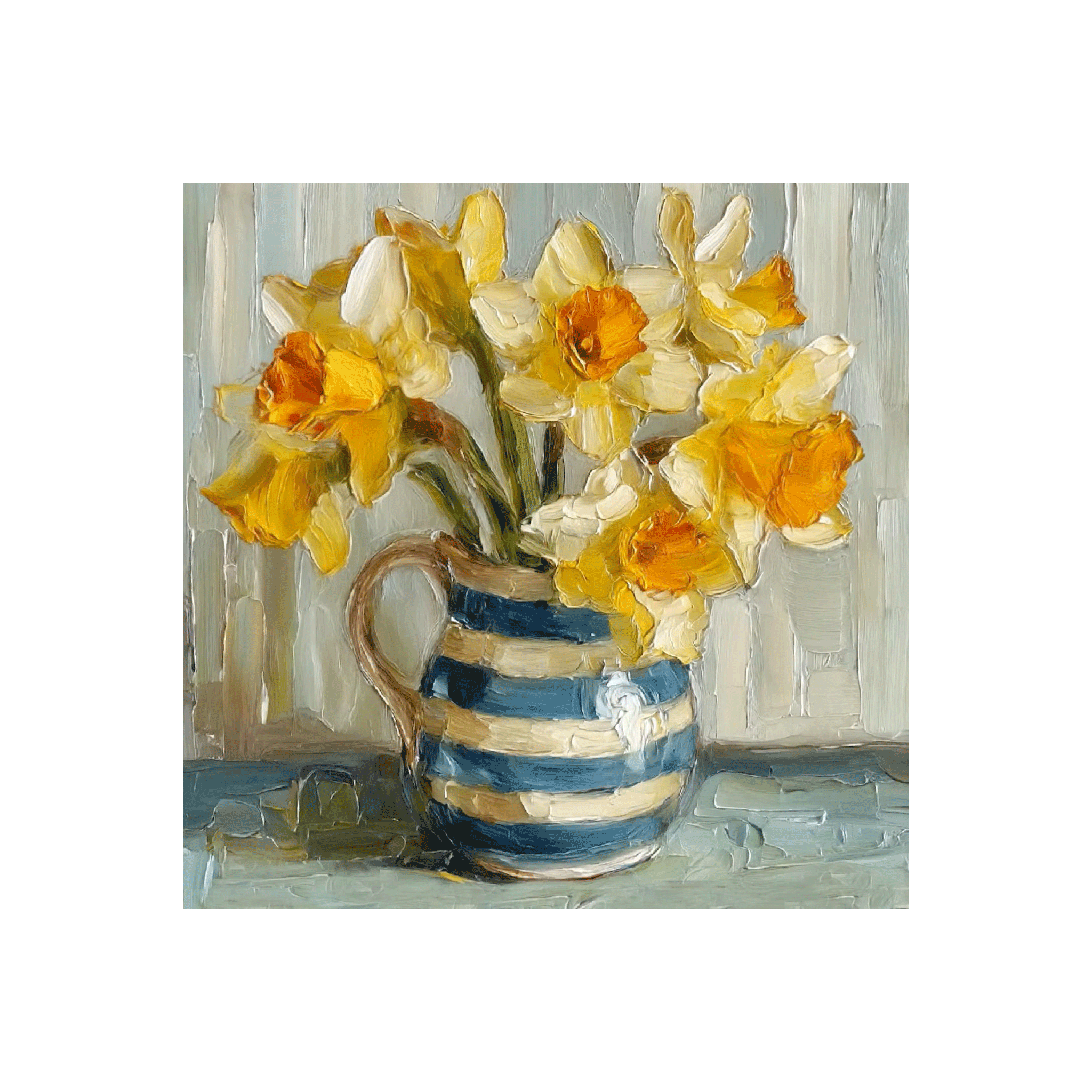 Yellow Daffodil Floral Wall Art #FL067