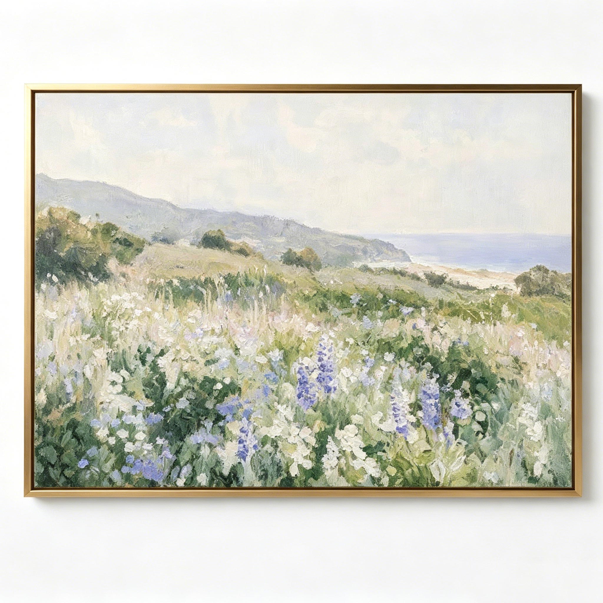 Coastal Wildflower Landscape Wall Art #FL032