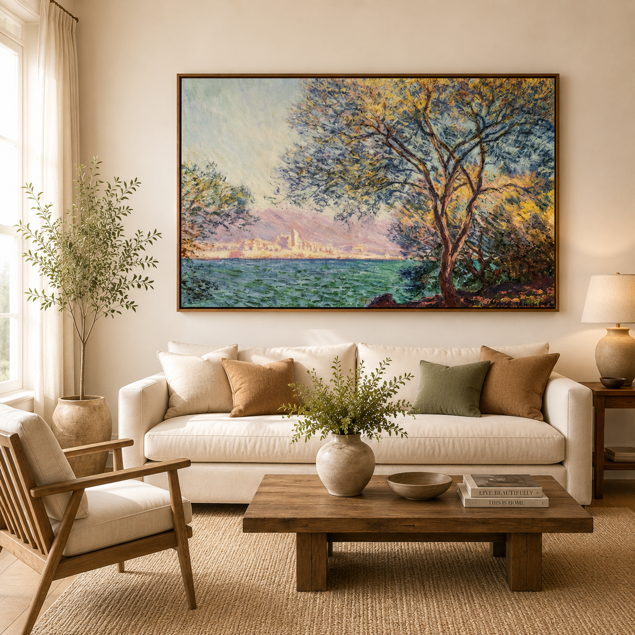 Lakeside Tree Landscape Wall Art #LS022