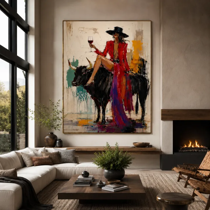Toro Rouge – Contemporary Figurative Painting #CA015