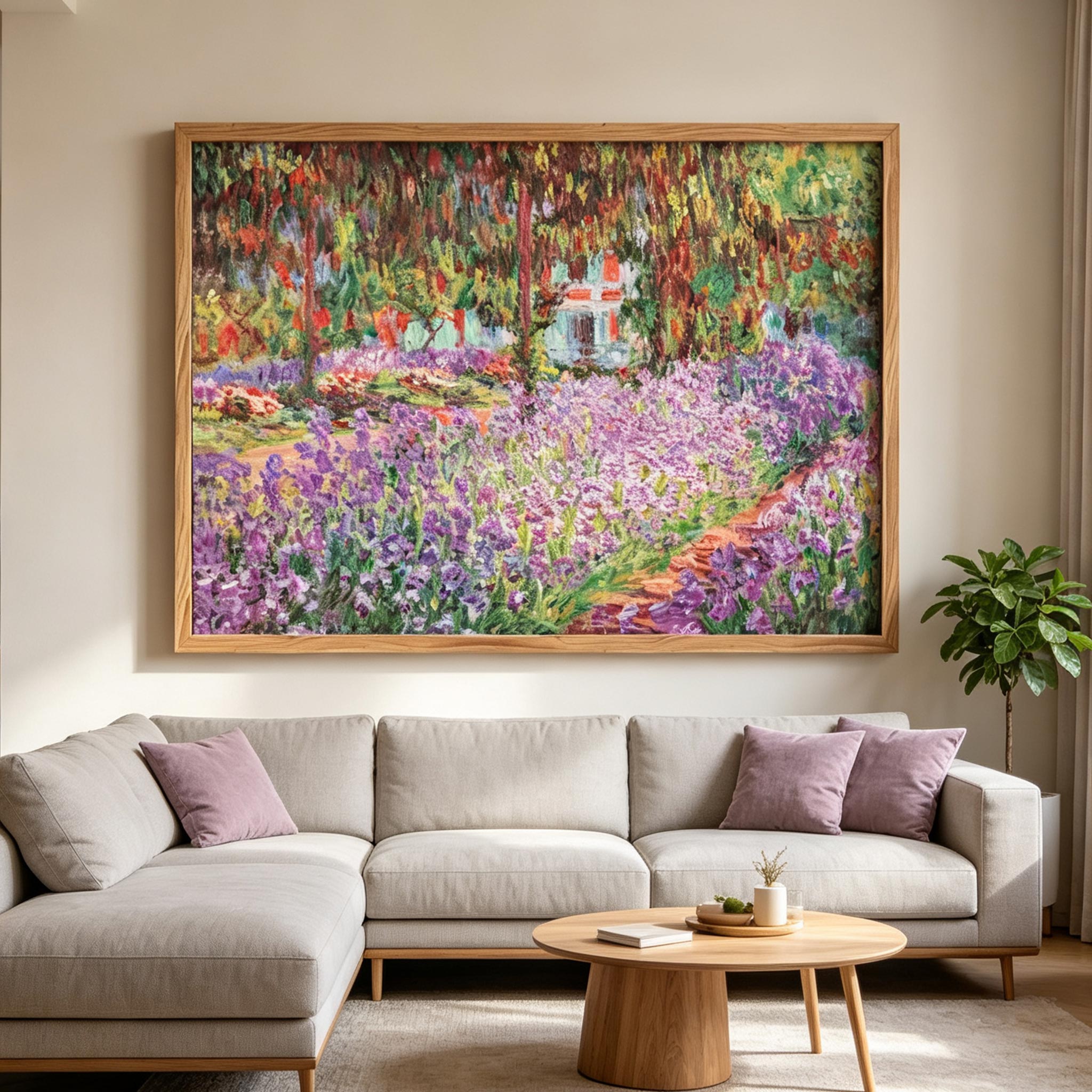 Purple Garden Landscape Wall Art #LS025