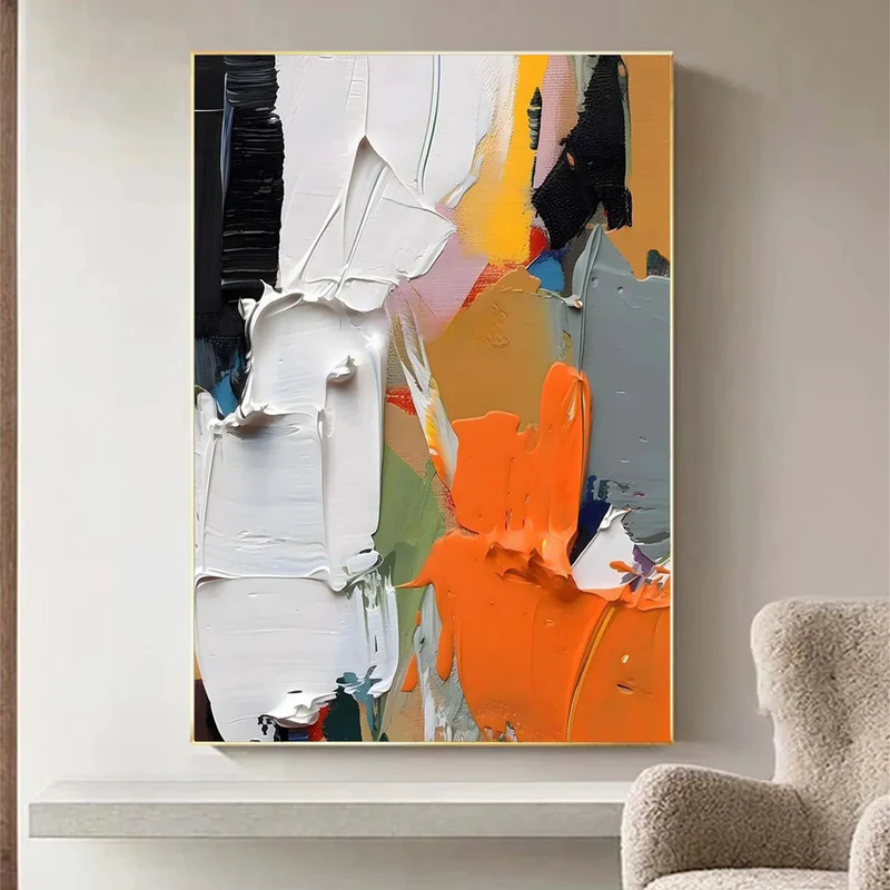 Colorful Abstract Textured Painting Canvas #AT006