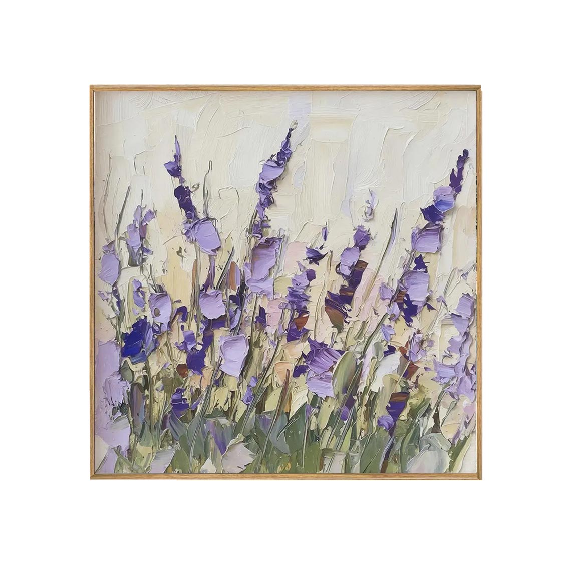 Purple Wildflower Textured Wall Art #FL077
