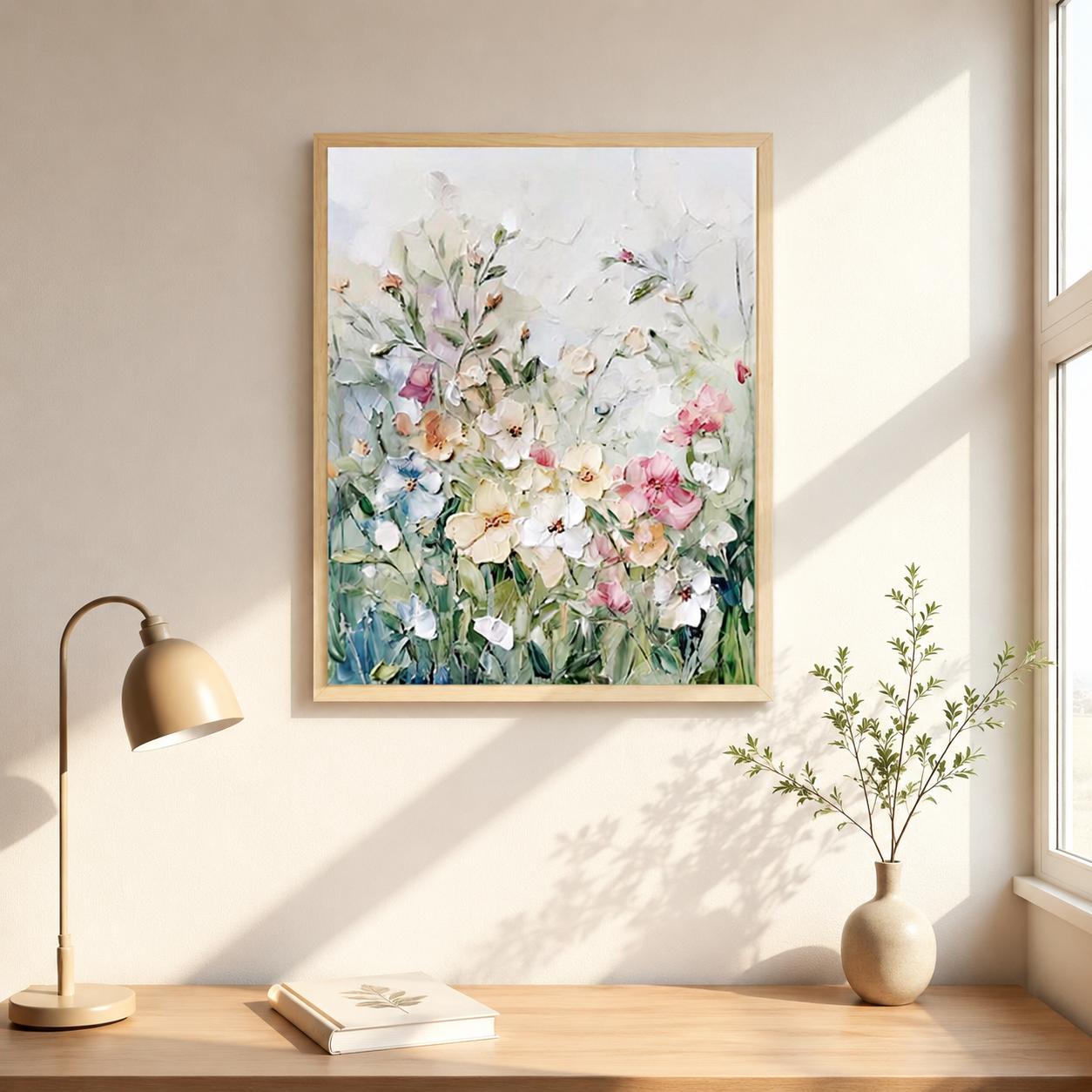 Pastel Wildflower Garden Wall Art #FL003