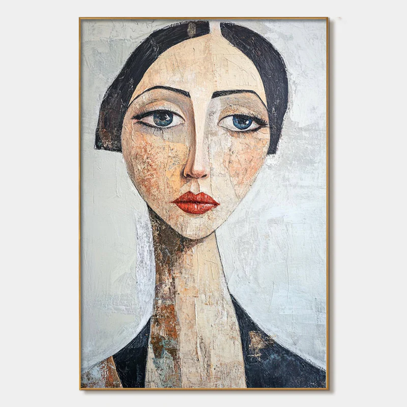 Abstract Woman Portrait Oil Painting Wall Art #MA022