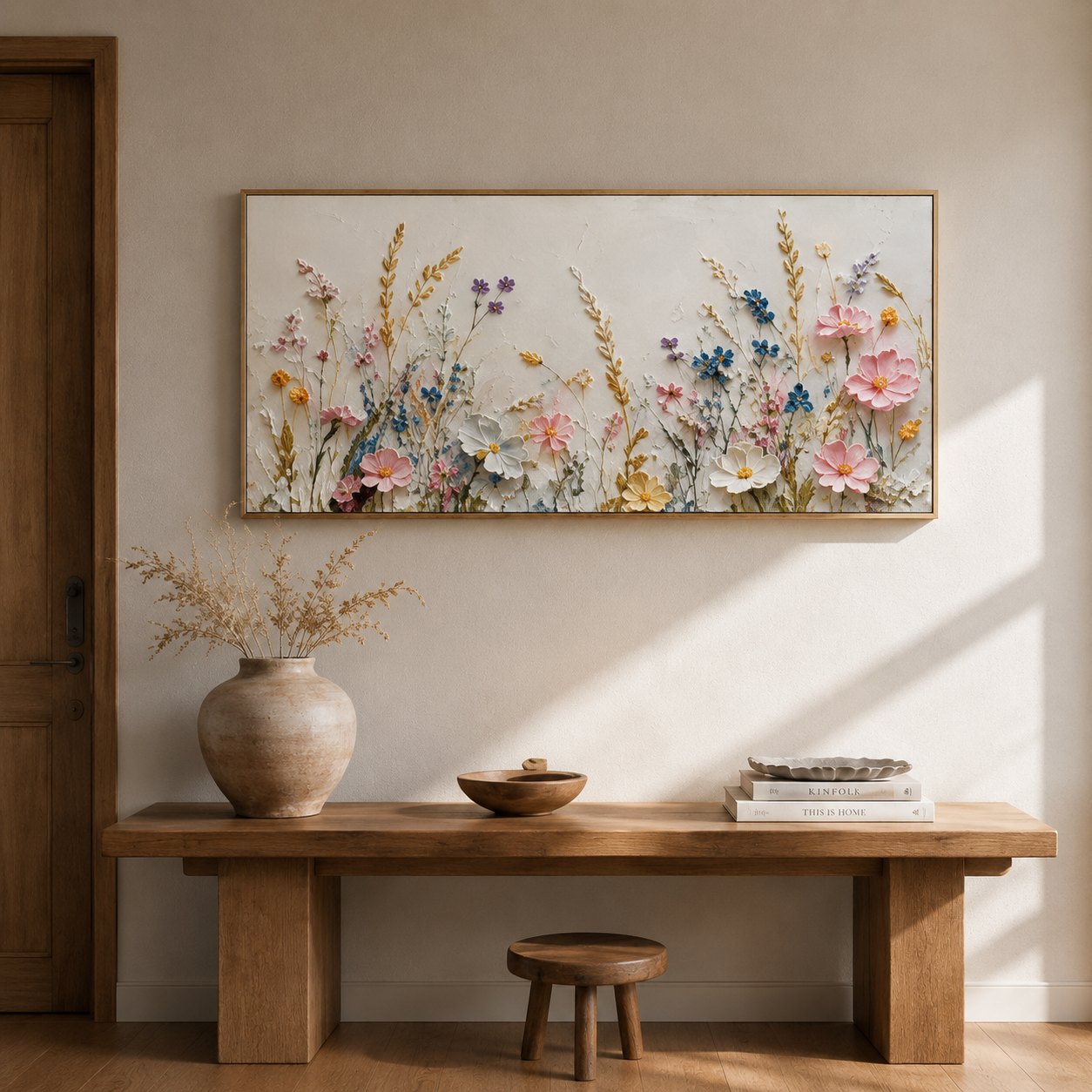 Pastel Wildflower Meadow Wall Art #FL034