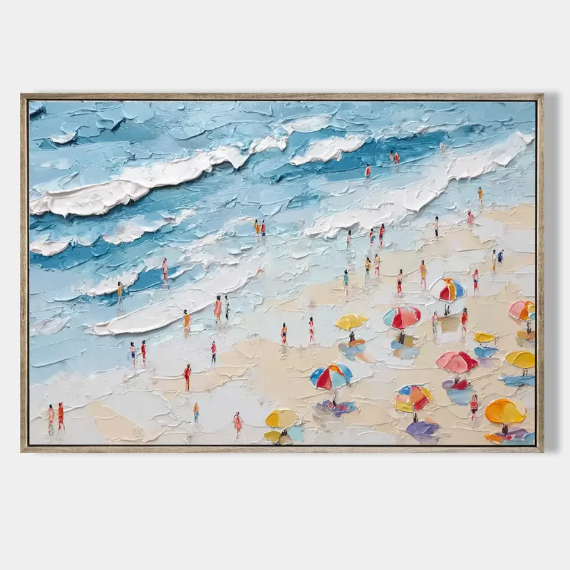 Beach Scene Canvas Wall Art #CP007