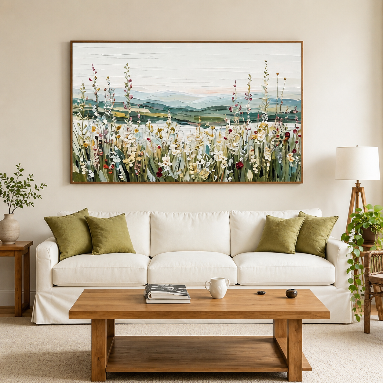 Wildflower Lake Landscape Wall Art #FL028