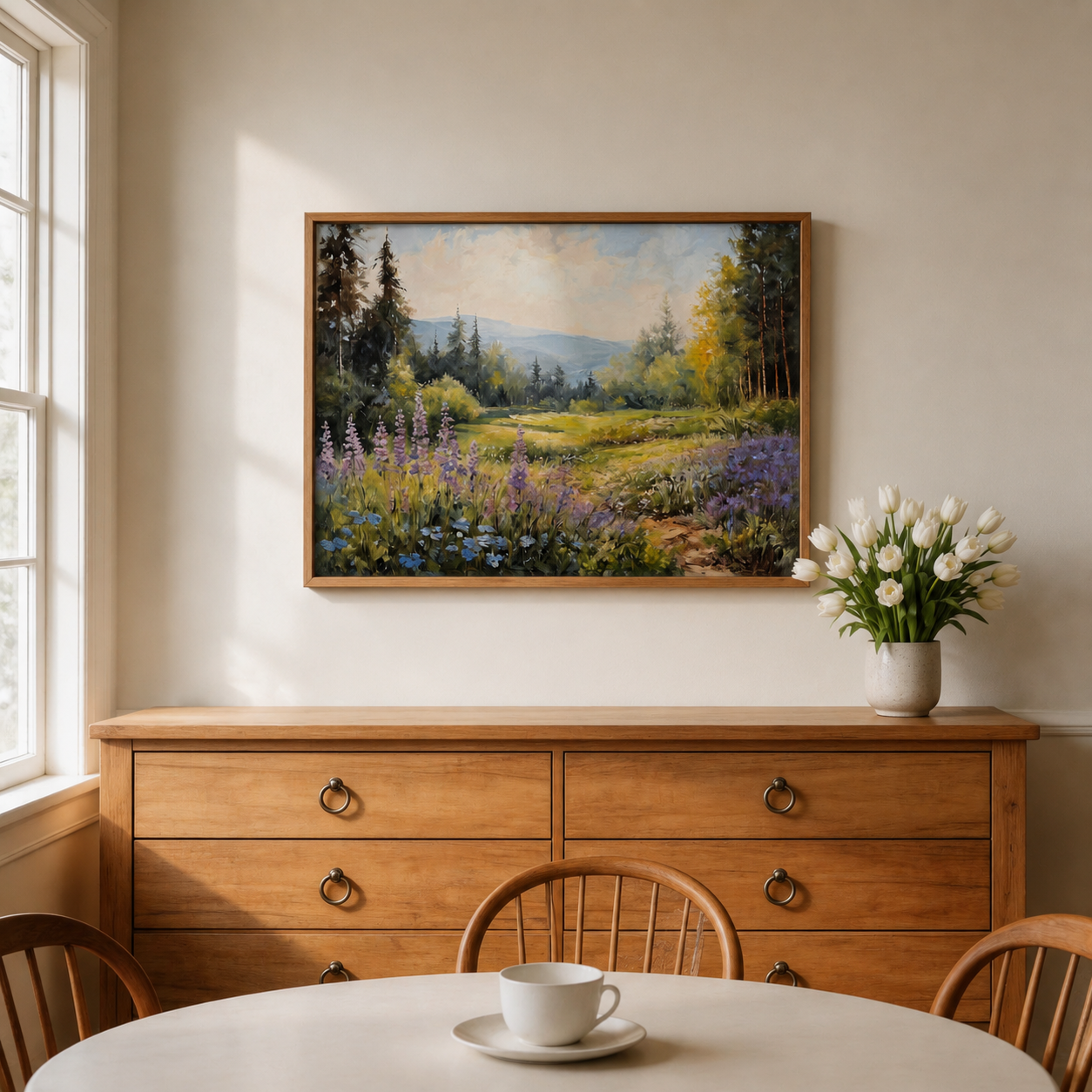 Wildflower Valley Landscape Wall Art #FL025