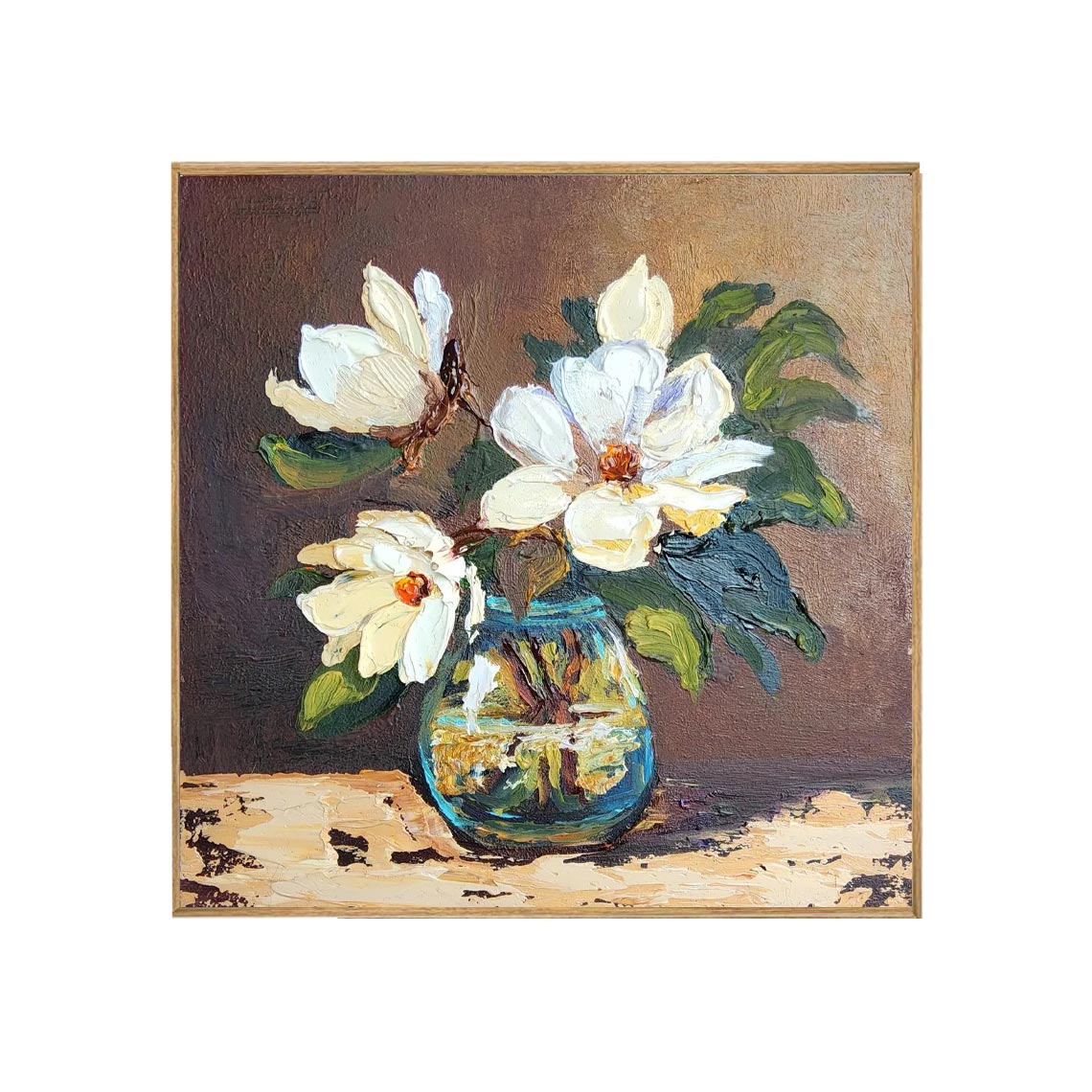 White Magnolia Vase Wall Art #FL073