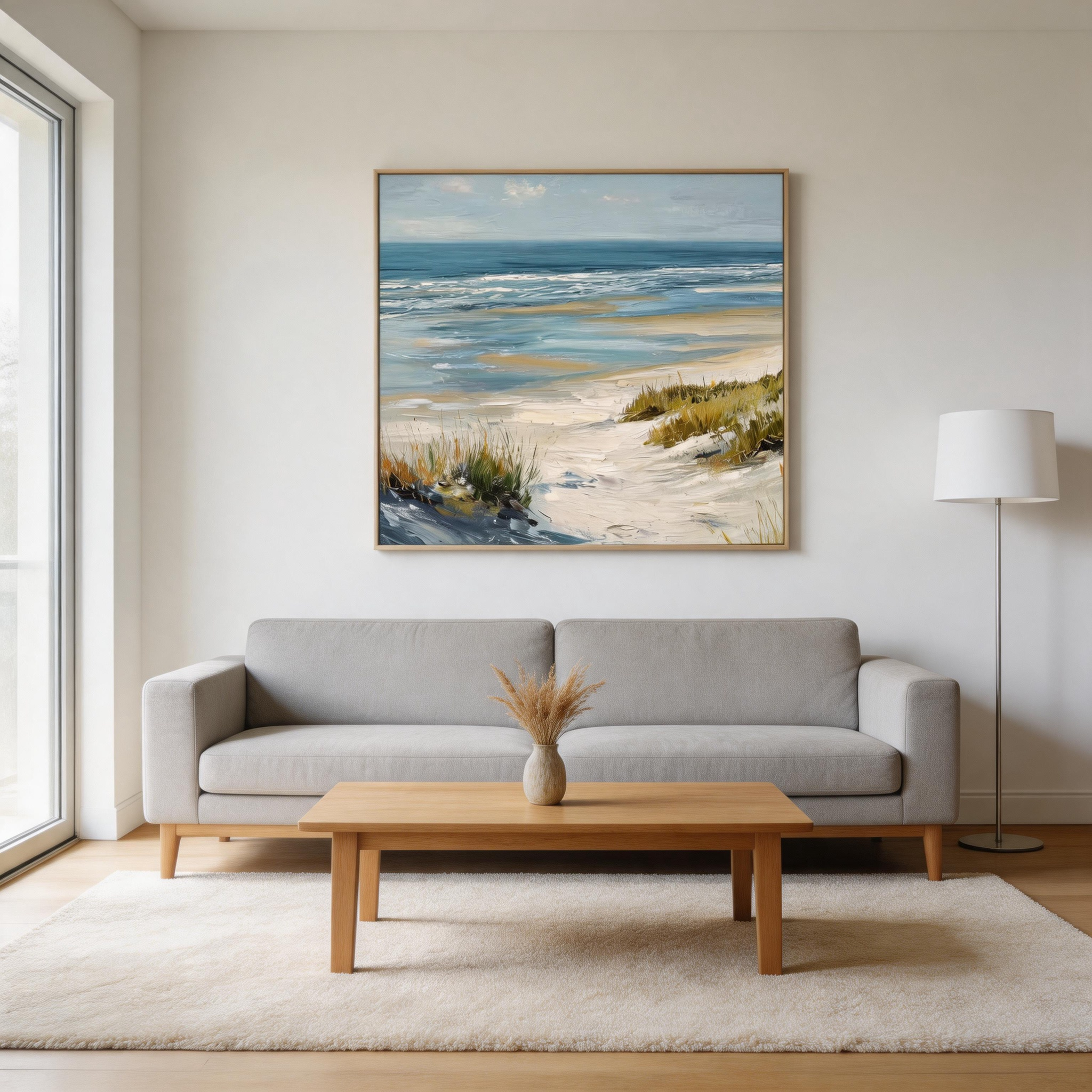 Dune Path — Coastal Landscape Canvas Wall Art with Sea Grass & Ocean View #CP051