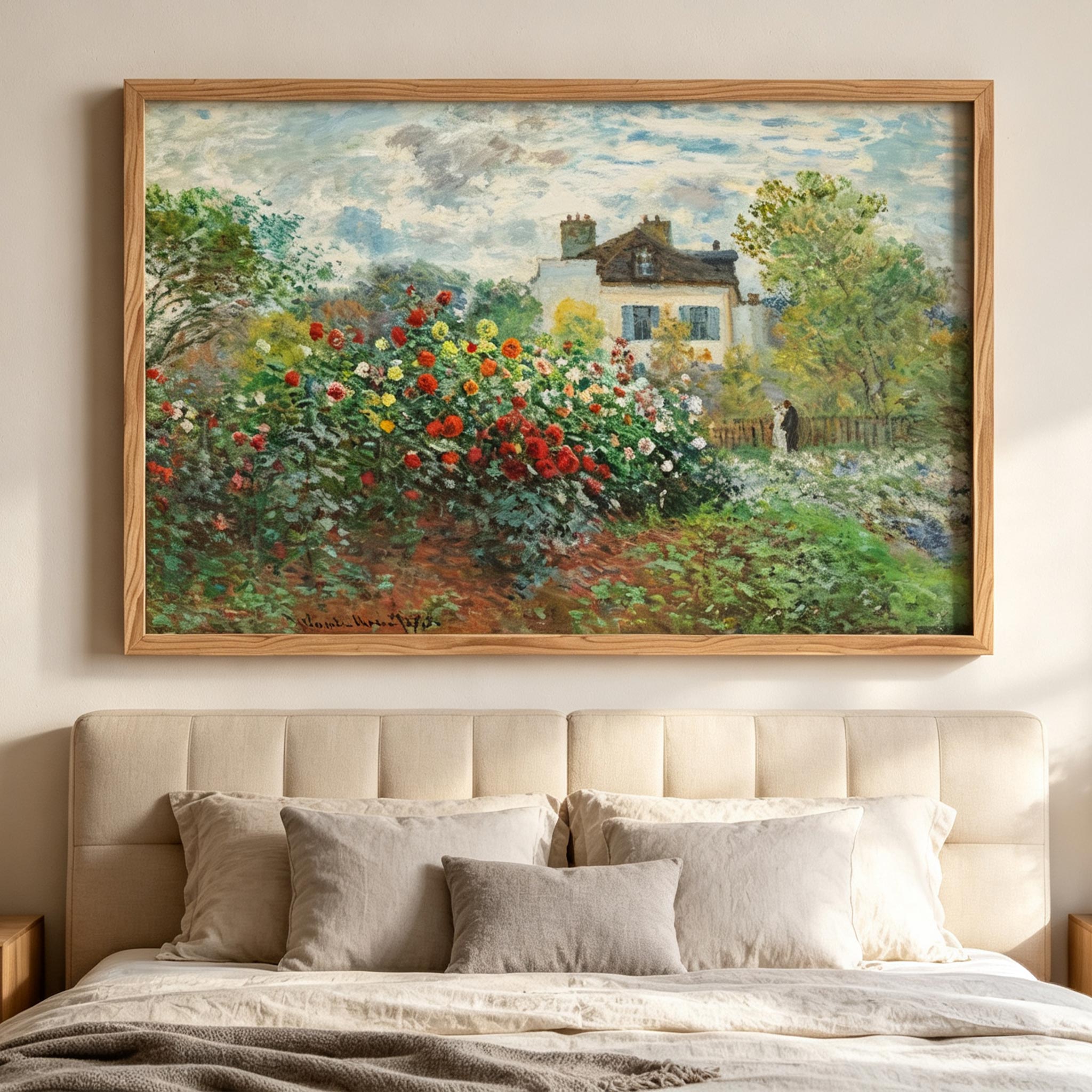 Colorful Country Garden Landscape Wall Art #LS031