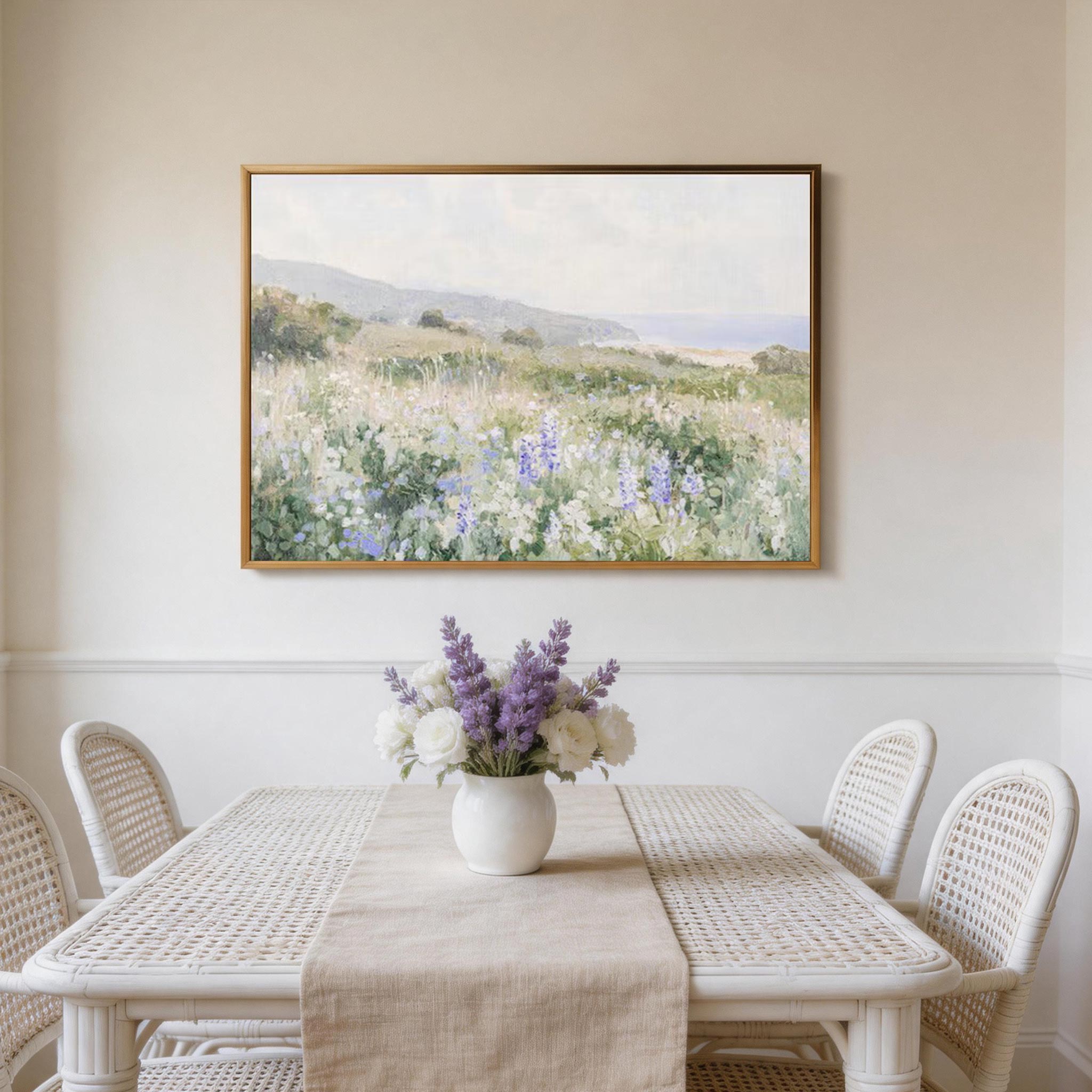 Coastal Wildflower Landscape Wall Art #FL032