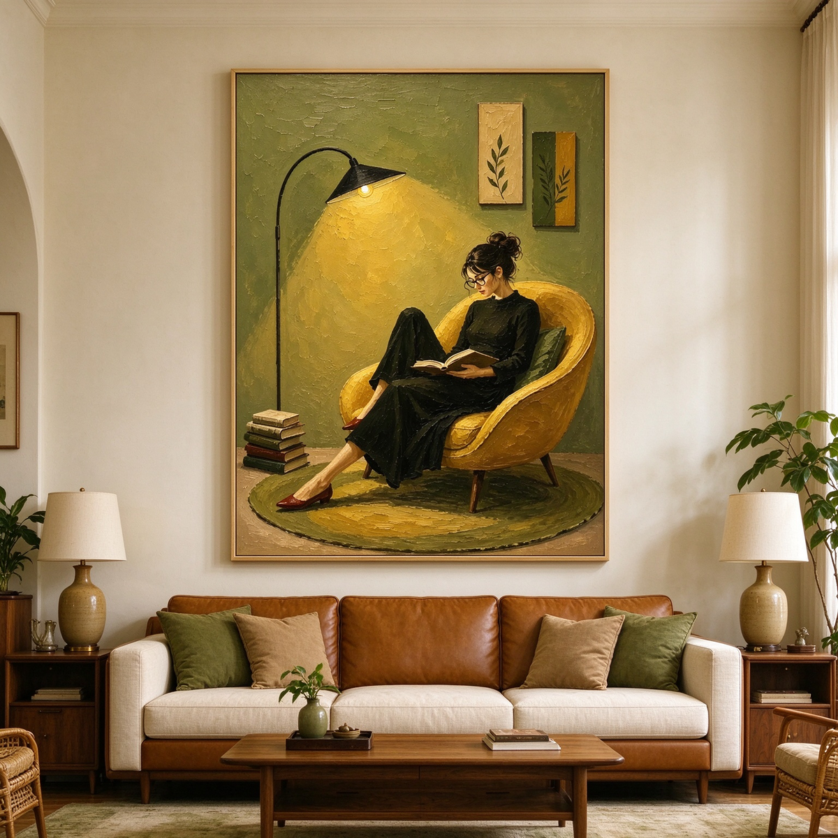 The Reading Nook – Textured Impasto Figurative Painting #CA008