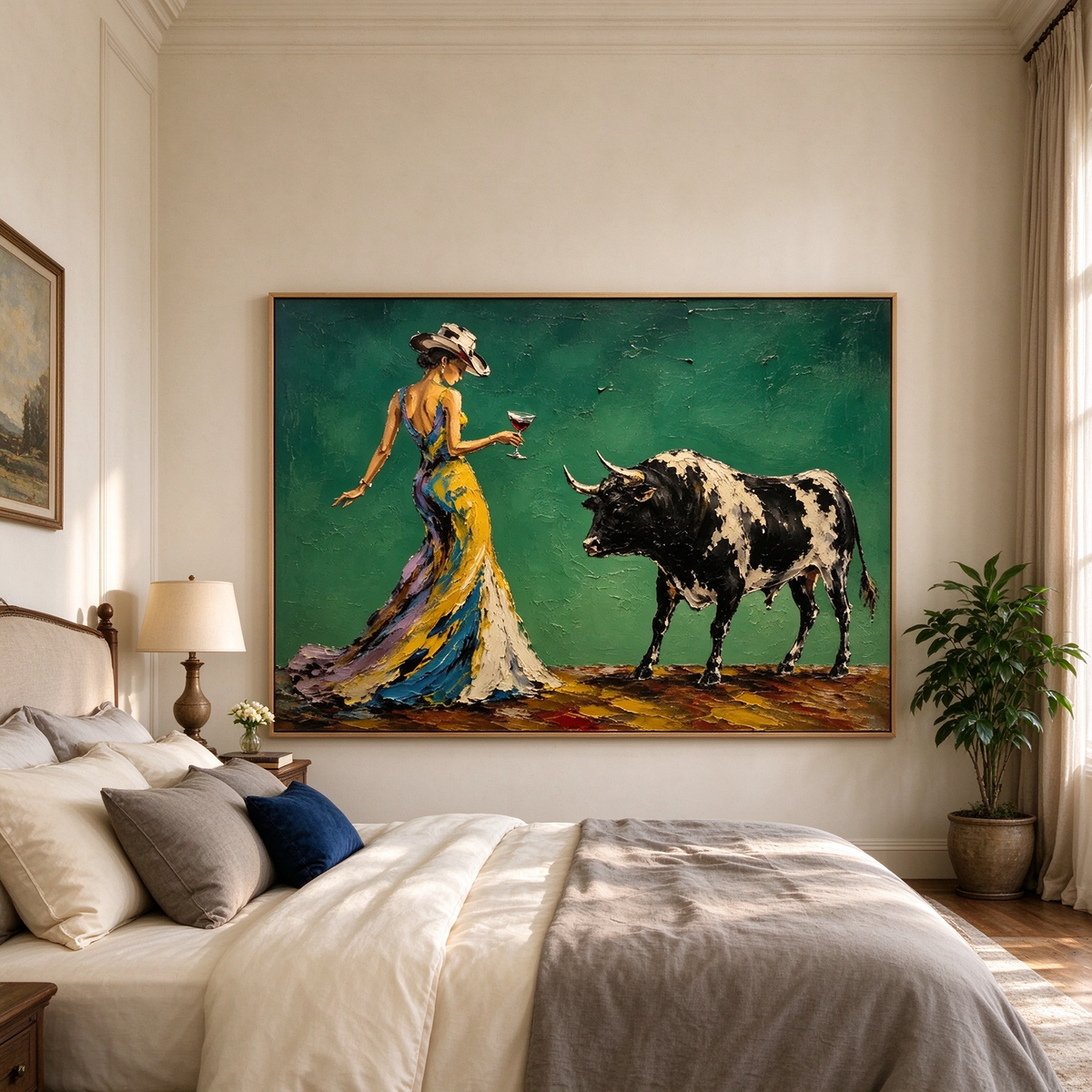 Face to Face – Impasto Figurative Bullfighting Painting #CA007