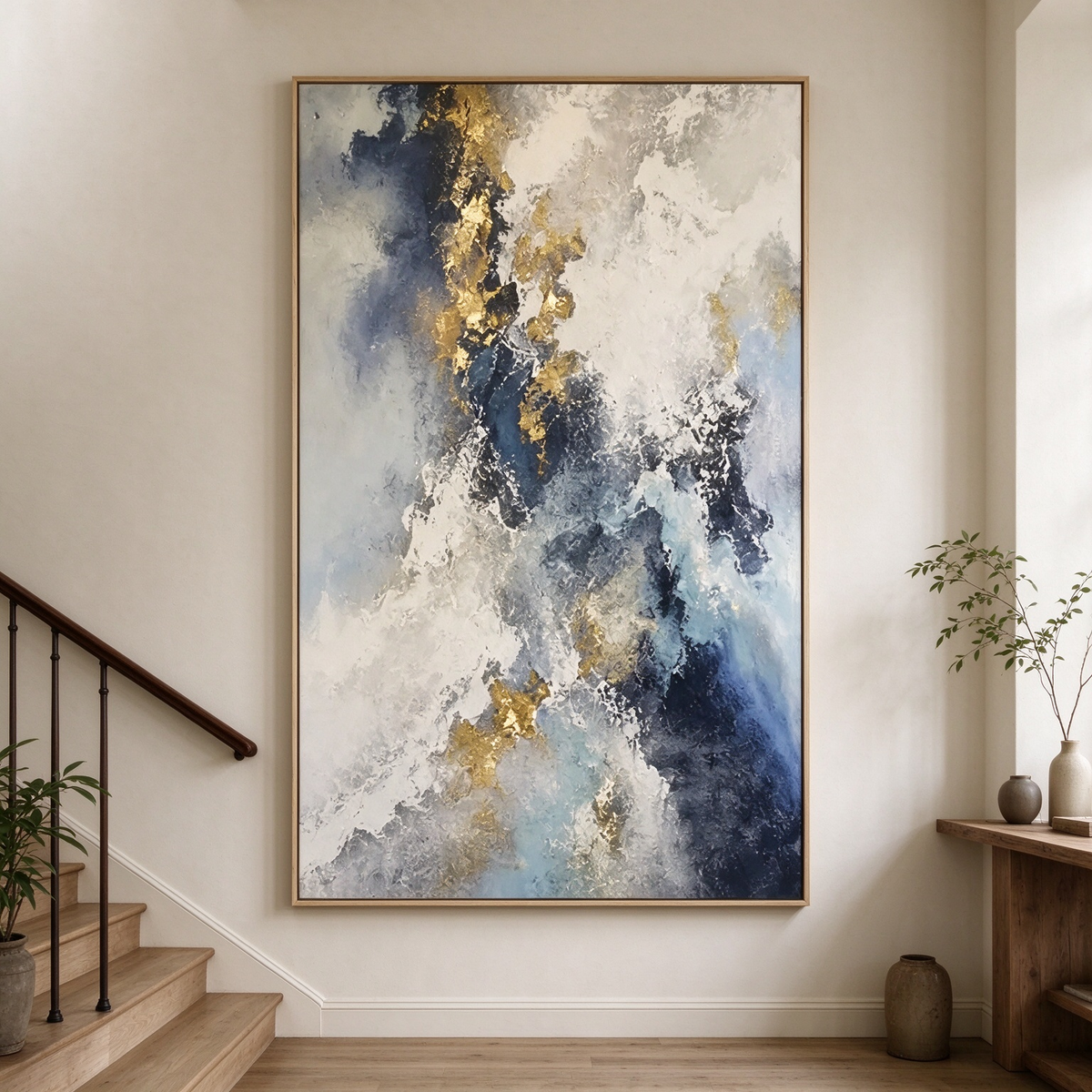 Golden Veins – Heavy Impasto Abstract Painting #CP086