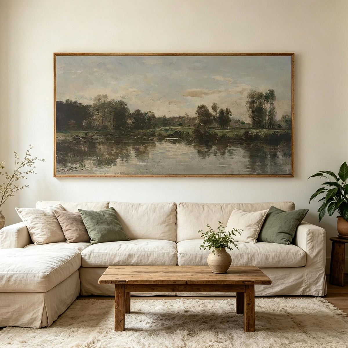 Quiet River Landscape Wall Art #LS055