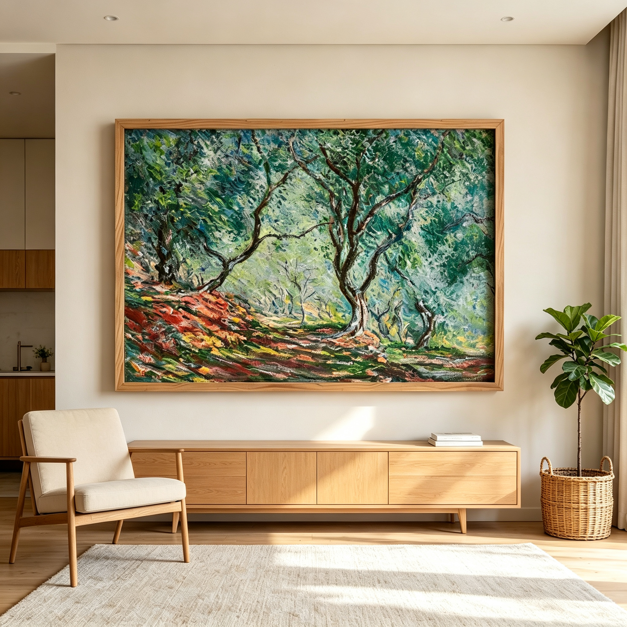 Impressionist Forest Landscape Wall Art #LS029