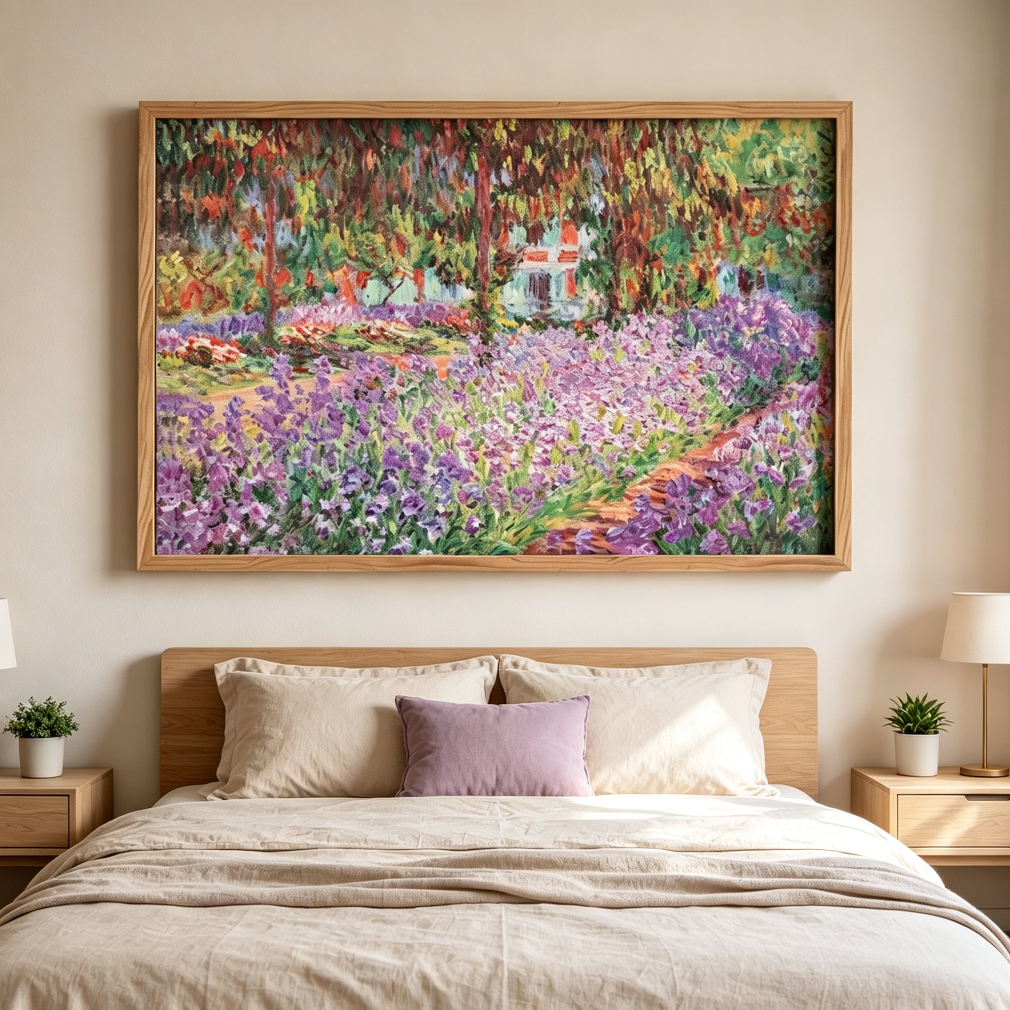 Purple Garden Landscape Wall Art #LS025
