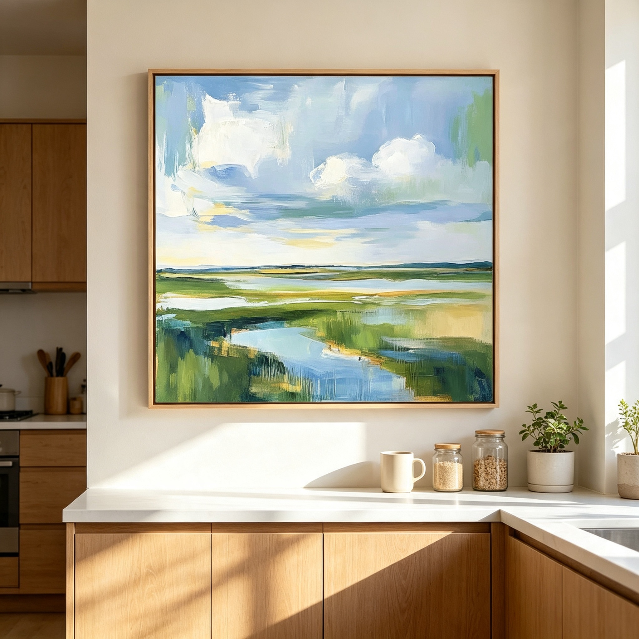 Abstract Wetland Landscape Wall Art #LS012