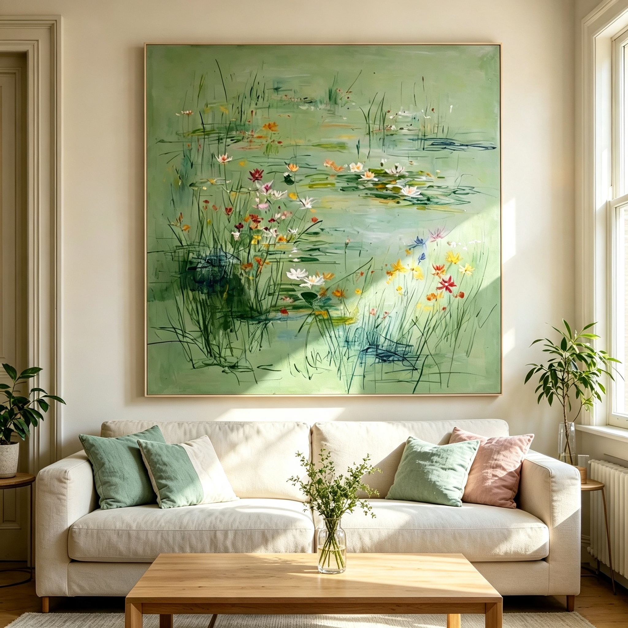 Green Pond Floral Wall Art #LS013