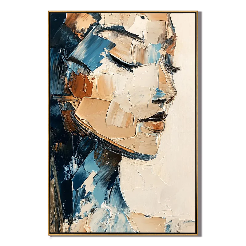 Abstract Face | Modern Neutral Portrait Art #AB021