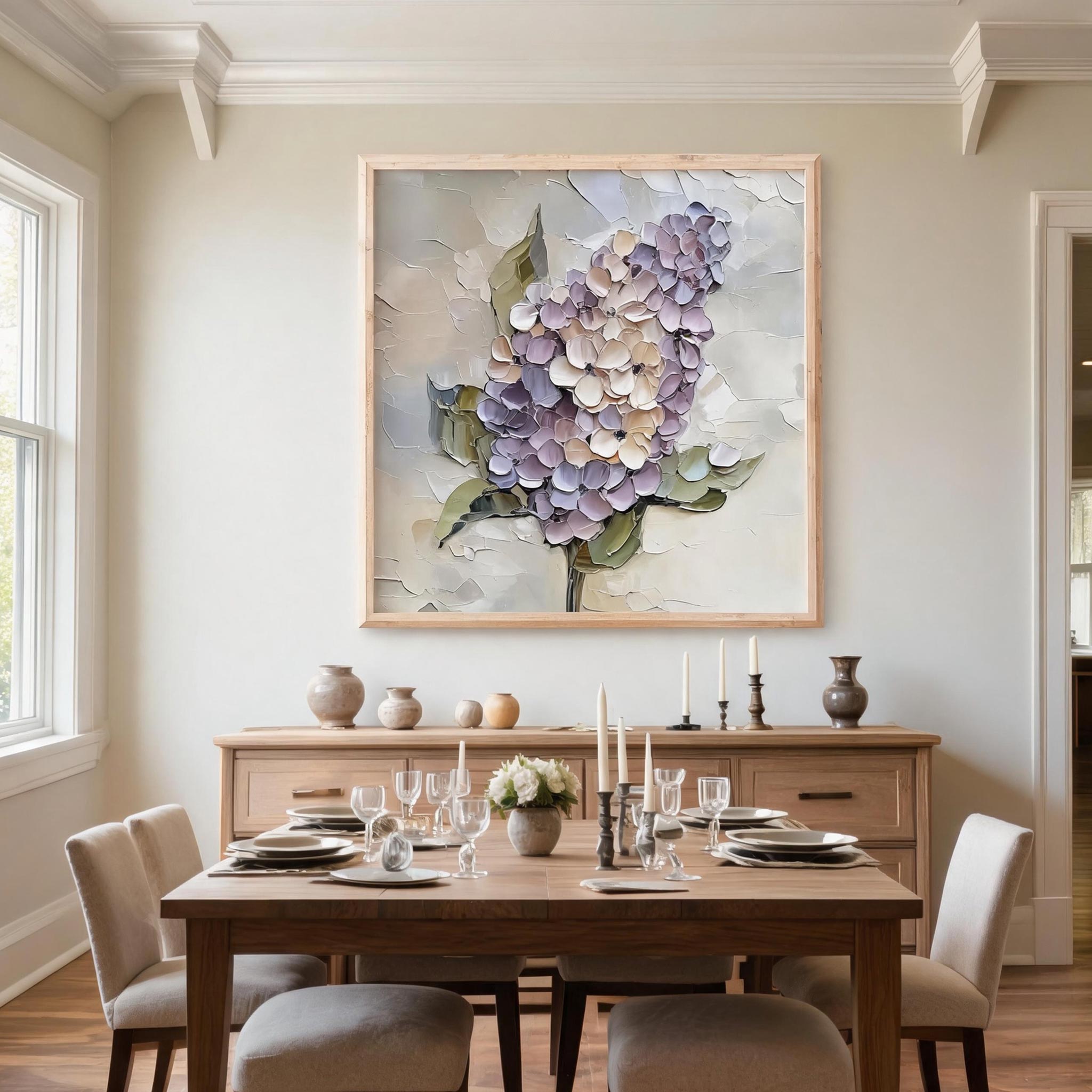 Elegant Hydrangea Wall Art #FL061