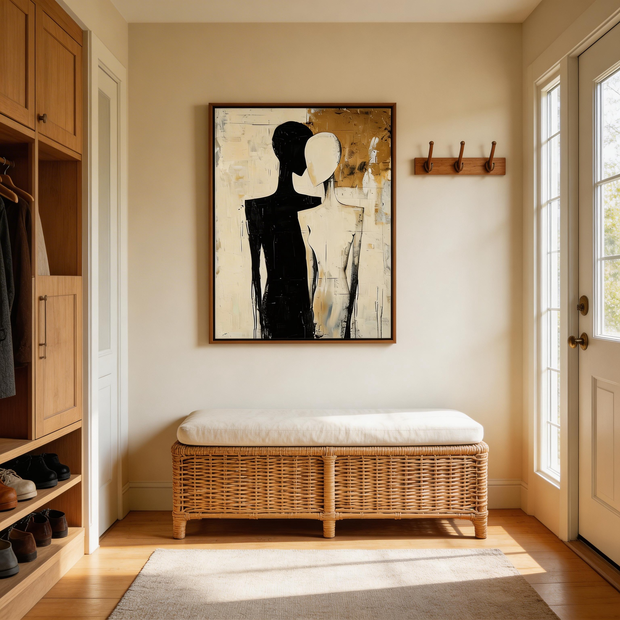 Abstract Couple Silhouette Wall Art#MA023