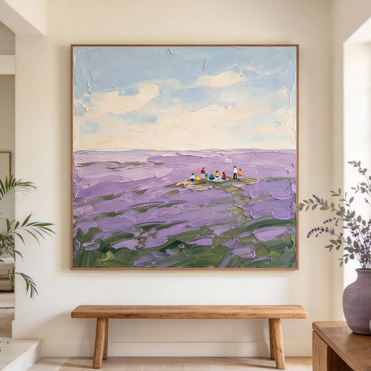 Purple Lavender Fields Landscape Wall Art #LS065