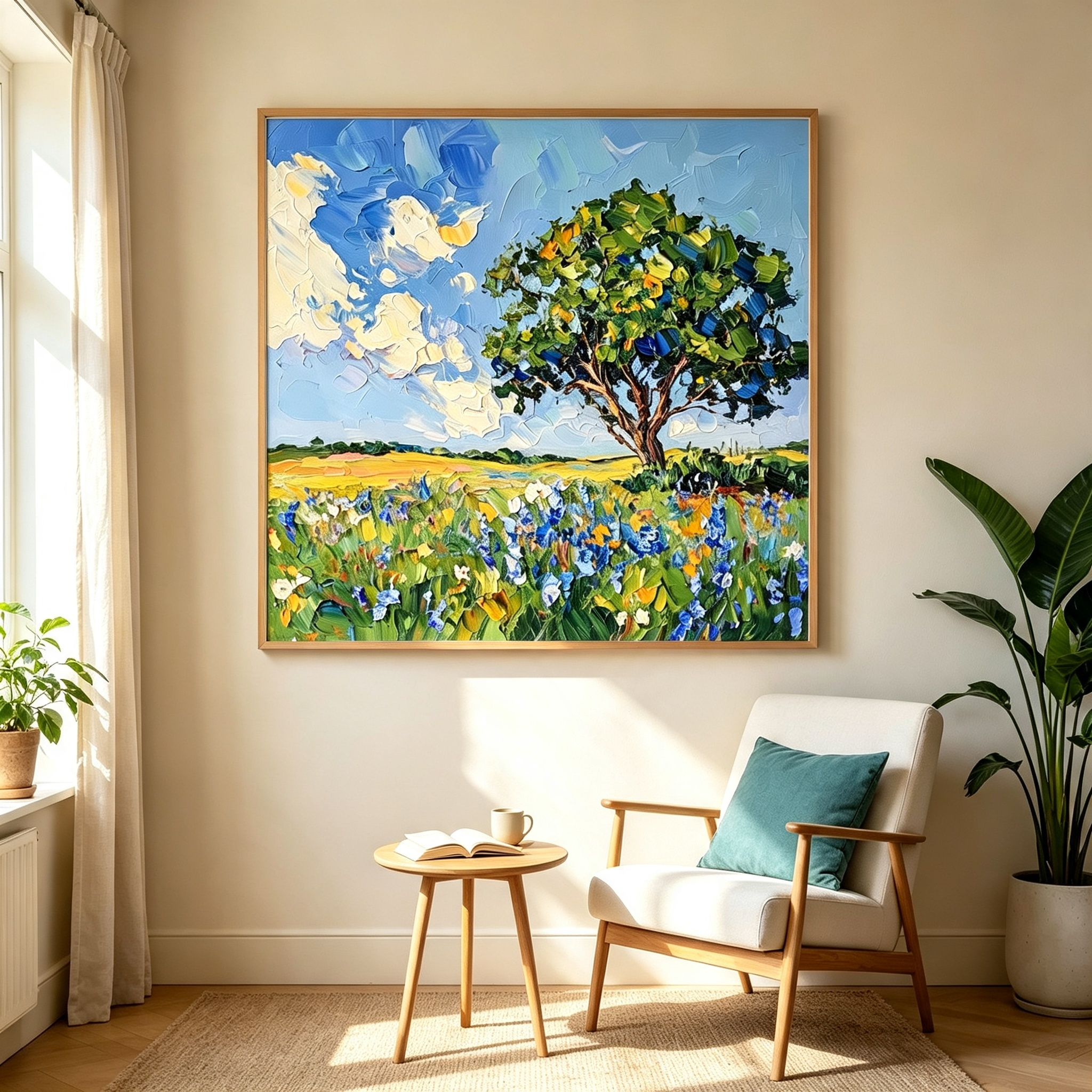Wildflower Meadow Landscape Wall Art #LS007